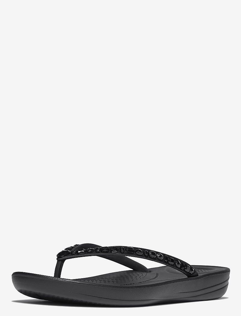 FitFlop - IQUSHION ERGONOMIC MULTI-CRYSTAL FLIP-FLOPS - plätud - all black - 4