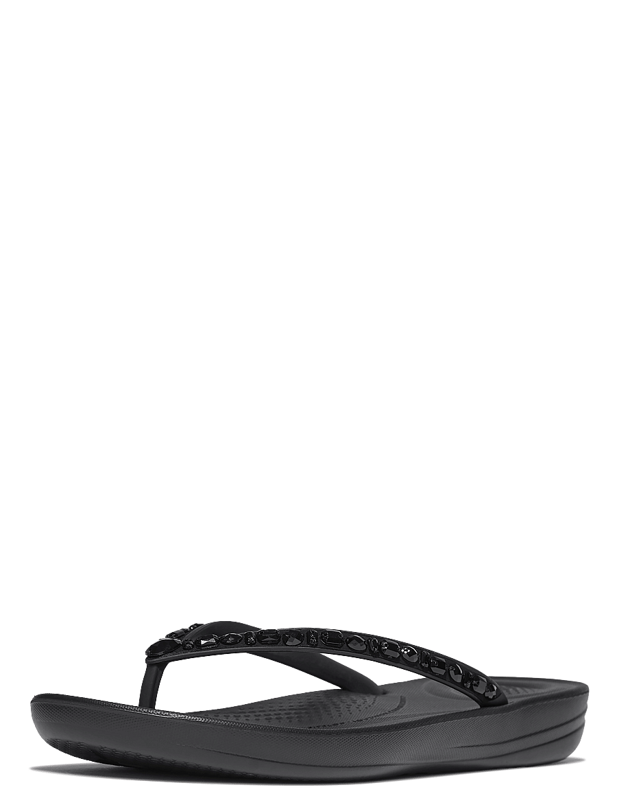 FitFlop - IQUSHION ERGONOMIC MULTI-CRYSTAL FLIP-FLOPS - klipklapper - all black - 4