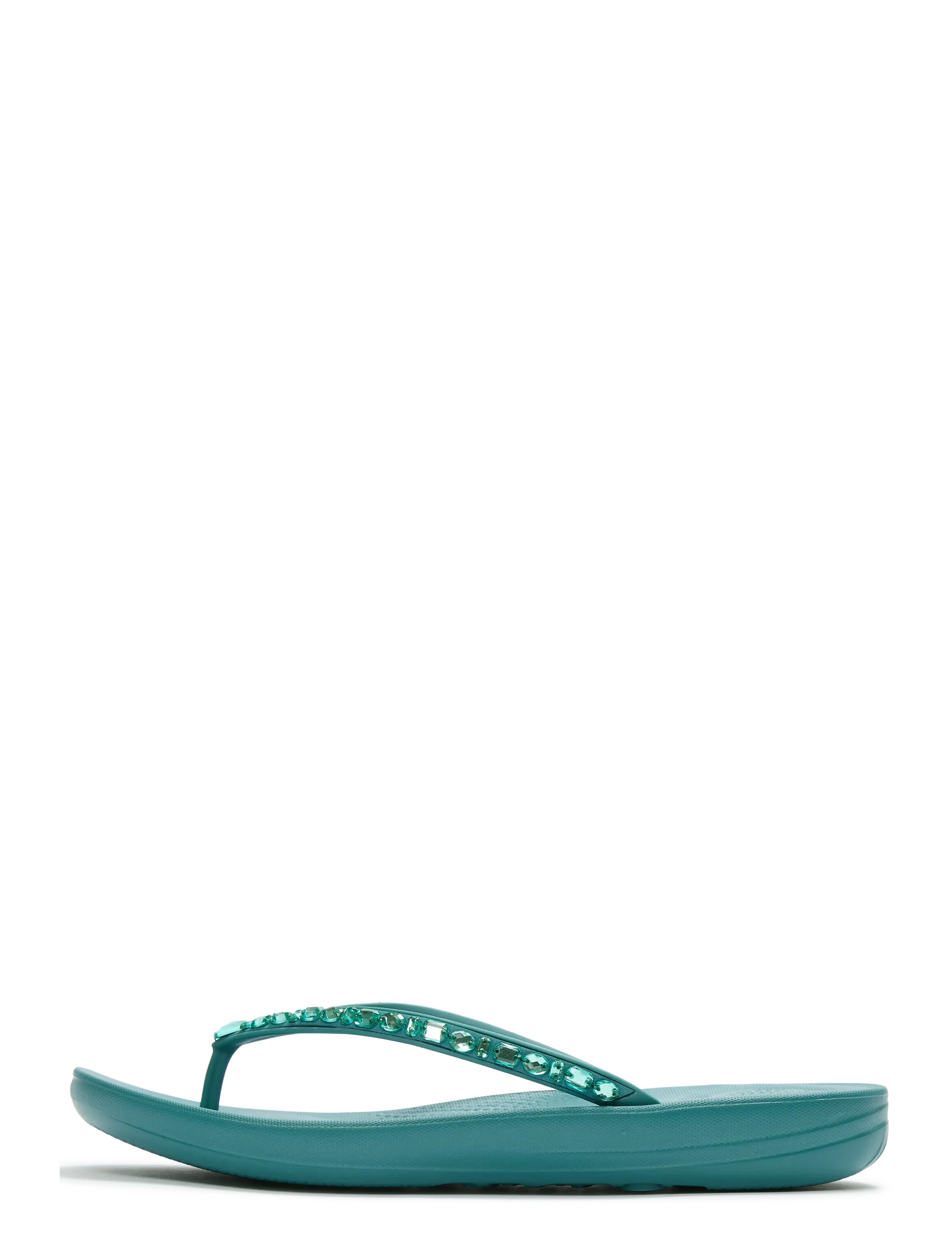 FitFlop IQUSHION ERGONOMIC MULTI-CRYSTAL FLIP-FLOPS - FitFlop - TEAL / green