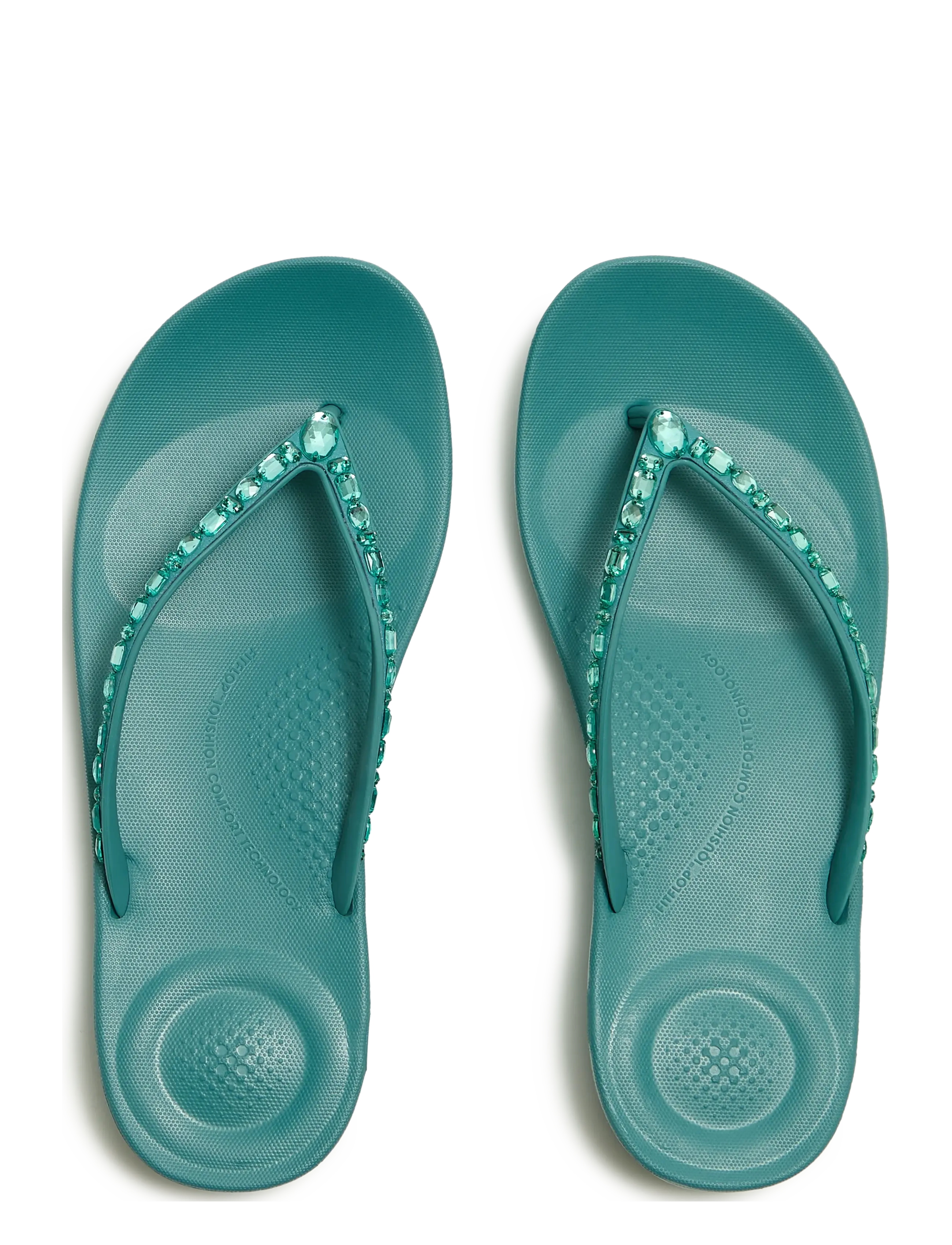 FitFlop - IQUSHION ERGONOMIC MULTI-CRYSTAL FLIP-FLOPS - plätud - teal - 2
