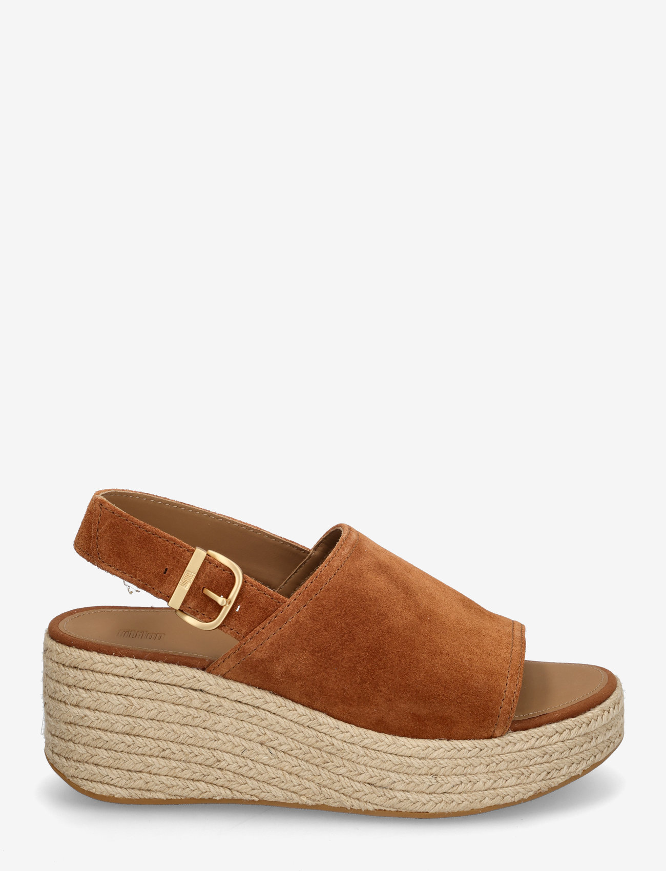 FitFlop - PLATFFORMS  ESPADRILLE SUEDE WEDGE B/STRAP SANDALS - deep tan - 2