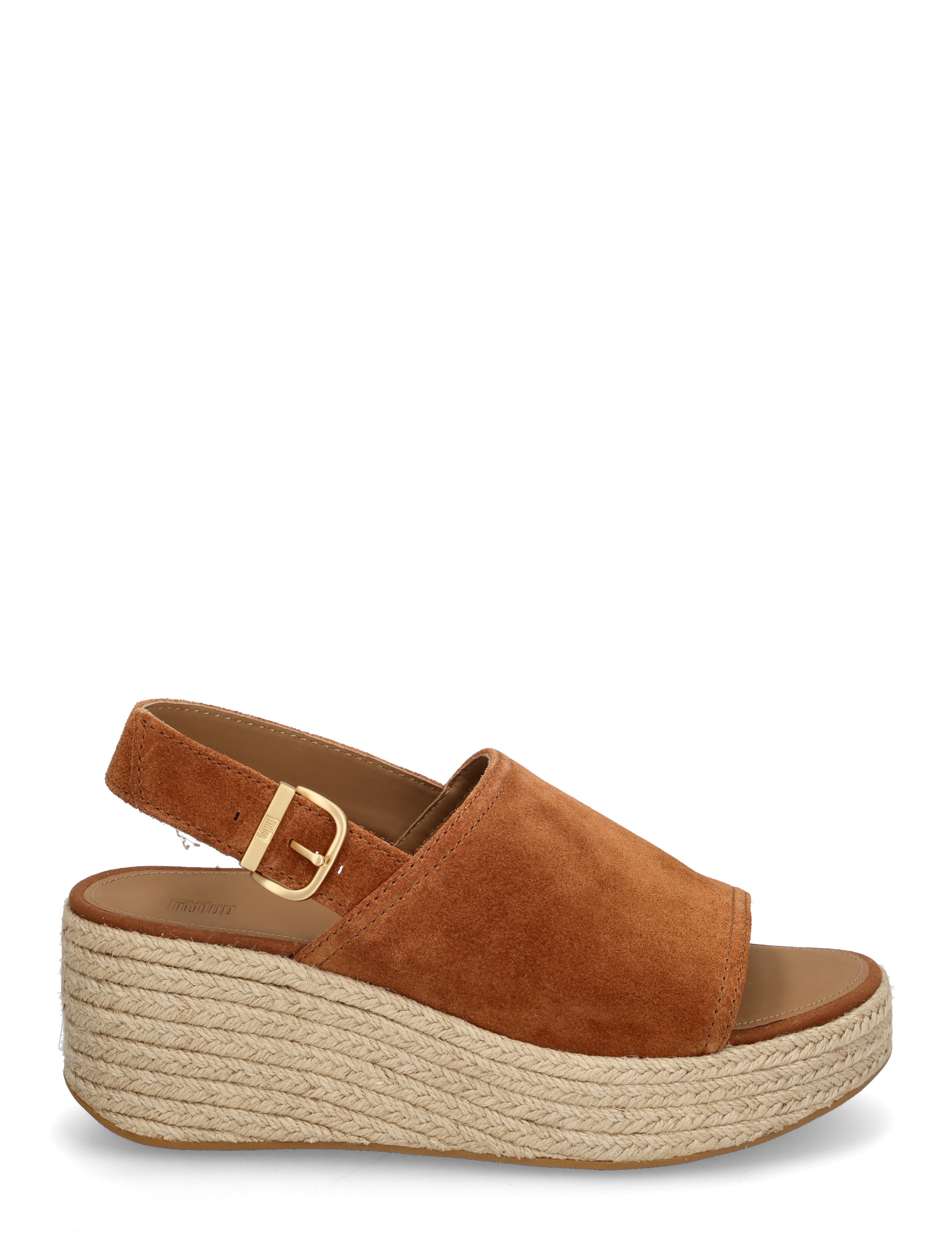 FitFlop - PLATFFORMS  ESPADRILLE SUEDE WEDGE B/STRAP SANDALS - deep tan - 2