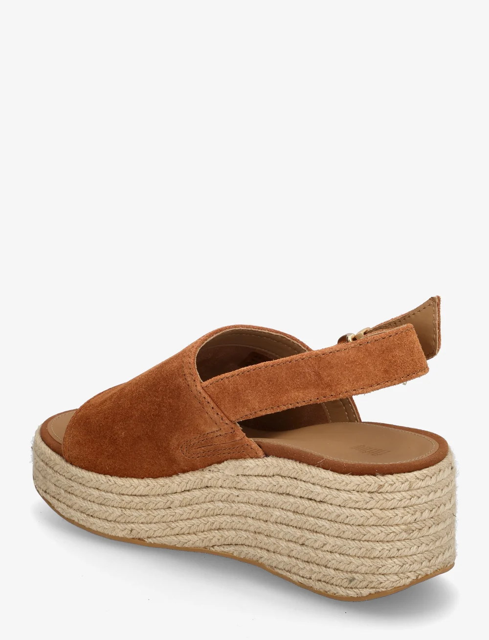 FitFlop - PLATFFORMS ESPADRILLE SUEDE WEDGE B/STRAP SANDALS - kilehæle - deep tan - 3