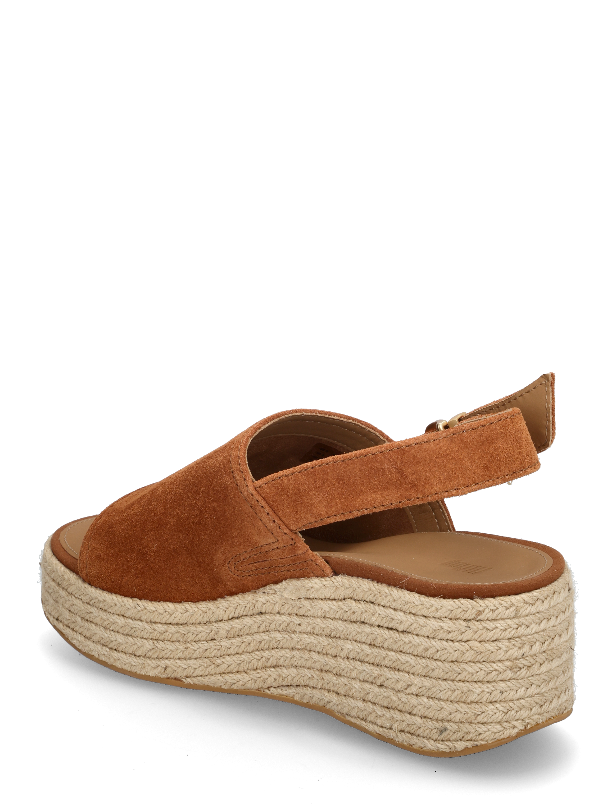 FitFlop - PLATFFORMS  ESPADRILLE SUEDE WEDGE B/STRAP SANDALS - deep tan - 3
