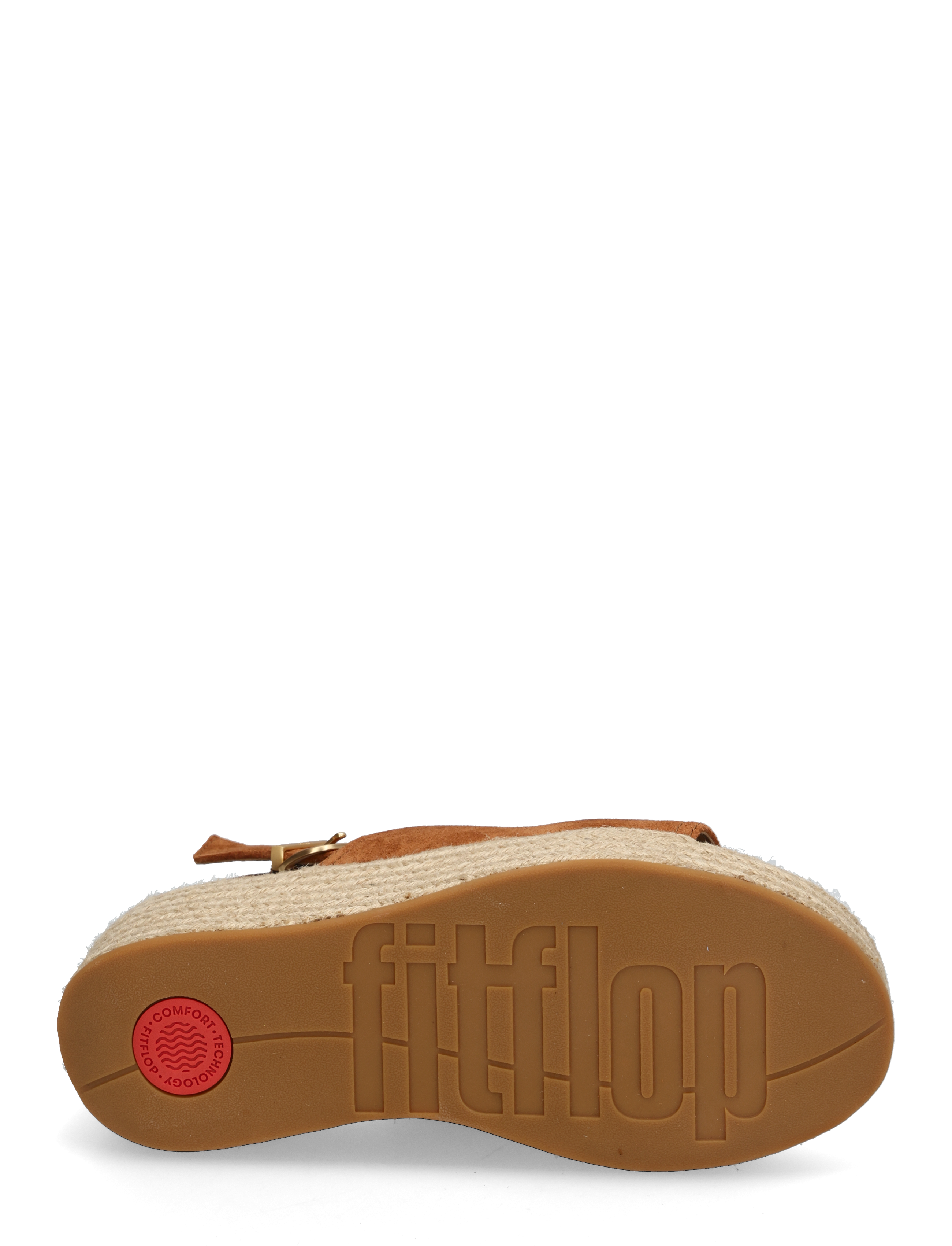 FitFlop - PLATFFORMS  ESPADRILLE SUEDE WEDGE B/STRAP SANDALS - deep tan - 5