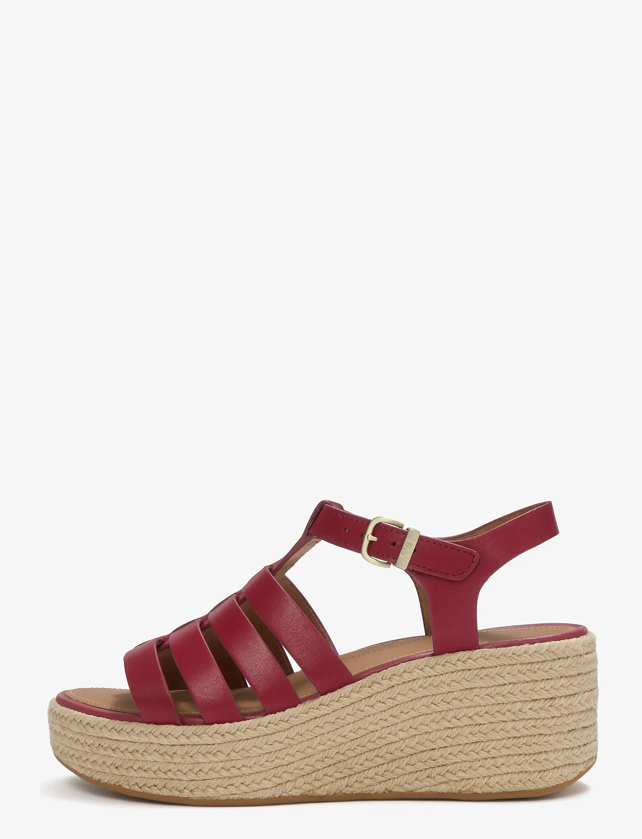 FitFlop - PLATFFORMS ESPADR. LEATHER FISHERMAN WEDGE SANDALS - plateau-sandalen - burnt berry - 1