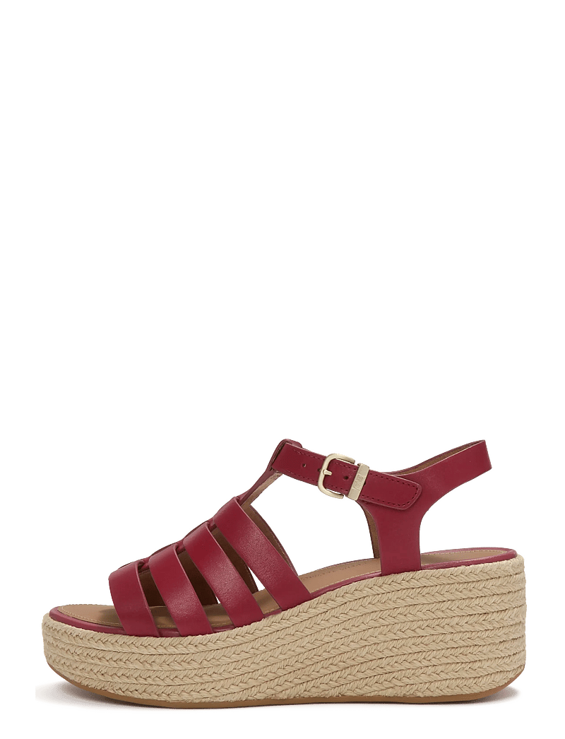 FitFlop - PLATFFORMS ESPADR. LEATHER FISHERMAN WEDGE SANDALS - plateau-sandalen - burnt berry - 1