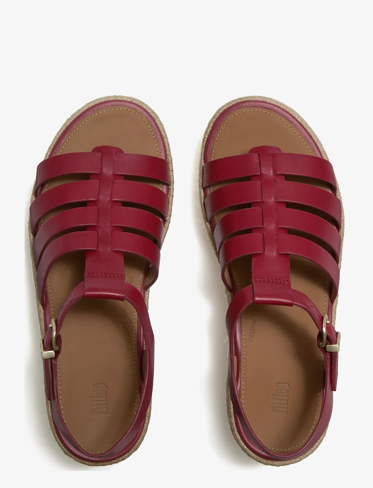 FitFlop - PLATFFORMS ESPADR. LEATHER FISHERMAN WEDGE SANDALS - plateau-sandalen - burnt berry - 2