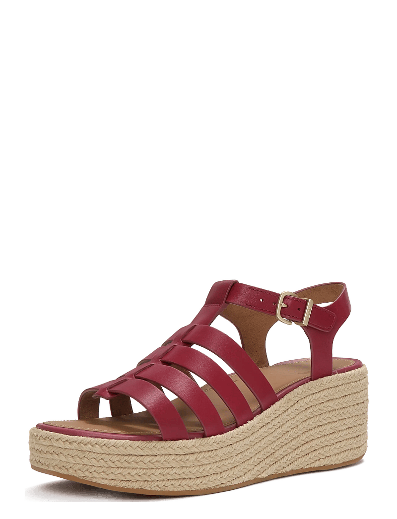 FitFlop - PLATFFORMS ESPADR. LEATHER FISHERMAN WEDGE SANDALS - plateau-sandalen - burnt berry - 4