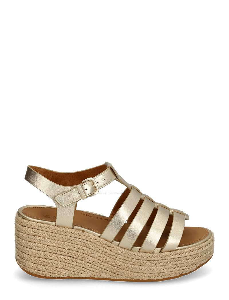 FitFlop - PLATFFORMS ESPADR. LEATHER FISHERMAN WEDGE SANDALS - plateau-sandalen - platino - 2