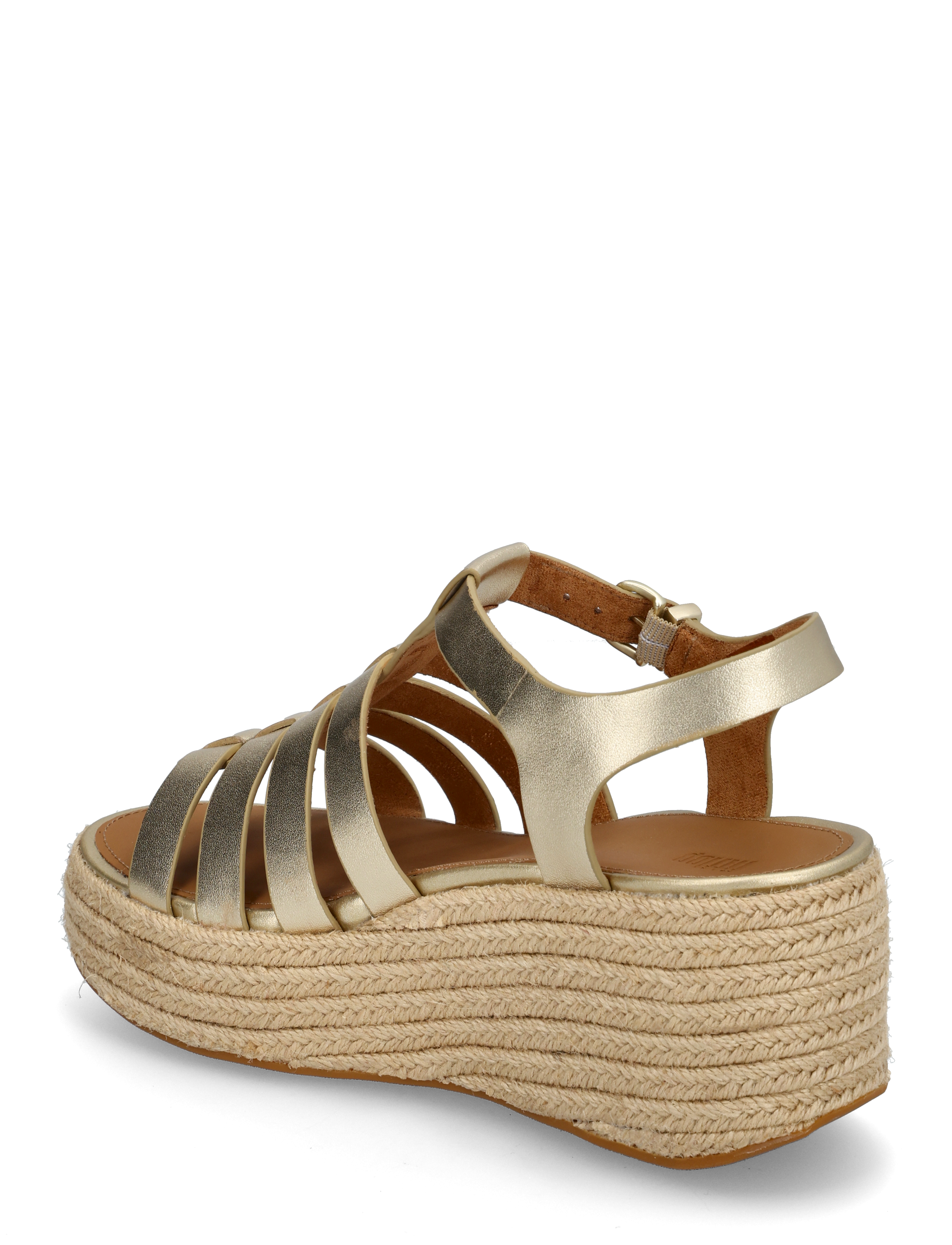 FitFlop - PLATFFORMS ESPADR. LEATHER FISHERMAN WEDGE SANDALS - plateau-sandalen - platino - 3