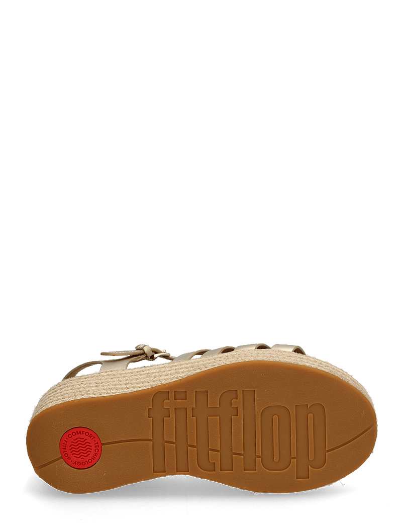 FitFlop - PLATFFORMS ESPADR. LEATHER FISHERMAN WEDGE SANDALS - plateau-sandalen - platino - 5