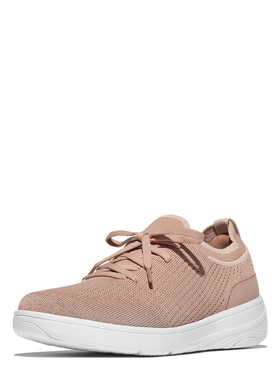 FitFlop - SUPER-Q KNIT SLIP-ON LACED SNEAKERS - niedrige sneaker - beige buff/rose gold - 1