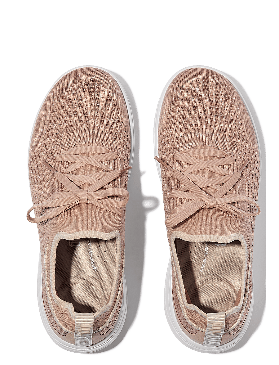 FitFlop - SUPER-Q KNIT SLIP-ON LACED SNEAKERS - niedrige sneaker - beige buff/rose gold - 2