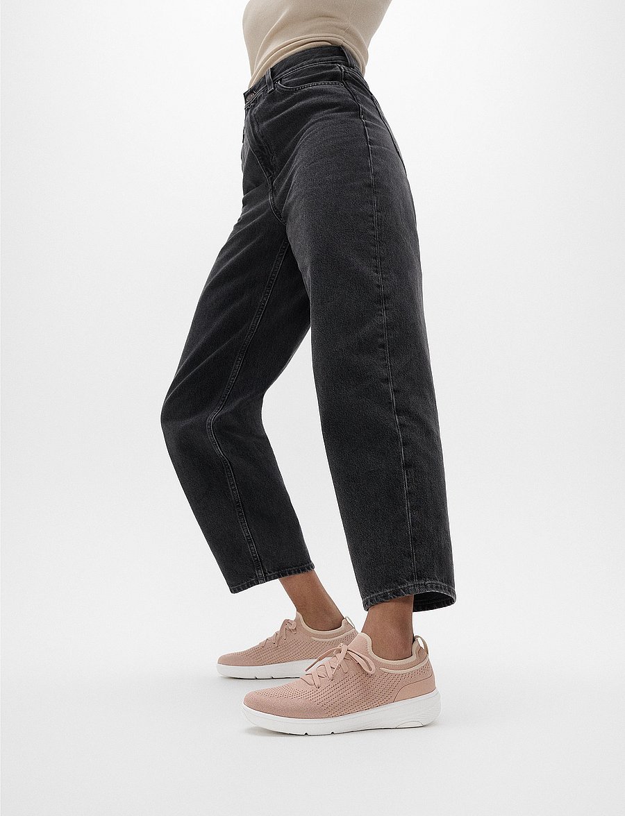 FitFlop - SUPER-Q KNIT SLIP-ON LACED SNEAKERS - niedrige sneaker - beige buff/rose gold - 0