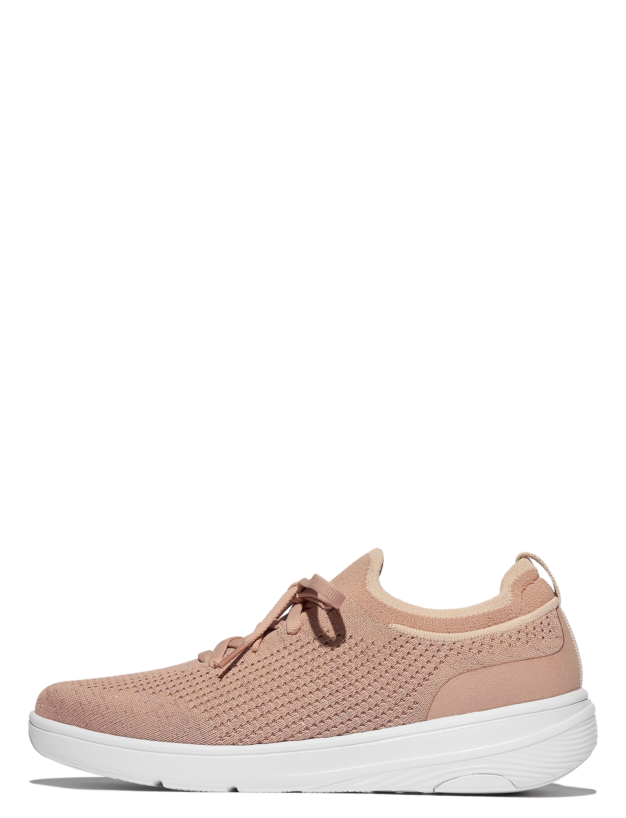 FitFlop - SUPER-Q KNIT SLIP-ON LACED SNEAKERS - low top sneakers - beige buff/rose gold - 4