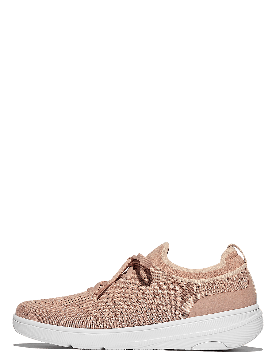 FitFlop - SUPER-Q KNIT SLIP-ON LACED SNEAKERS - niedrige sneaker - beige buff/rose gold - 4