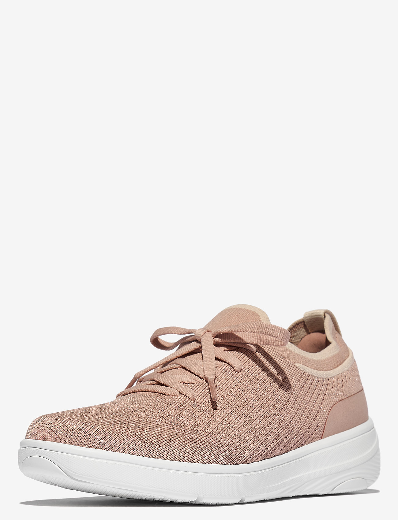 FitFlop - SUPER-Q KNIT SLIP-ON LACED SNEAKERS - madala säärega tossud - beige buff/rose gold - 1