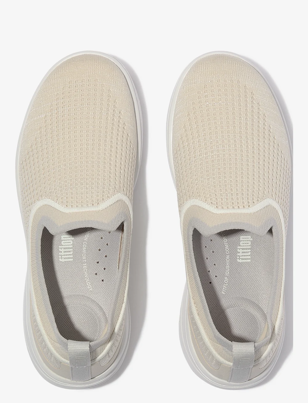 FitFlop - SUPER-Q KNIT SLIP-ONS - slip-on sneakers - paris beige - 2