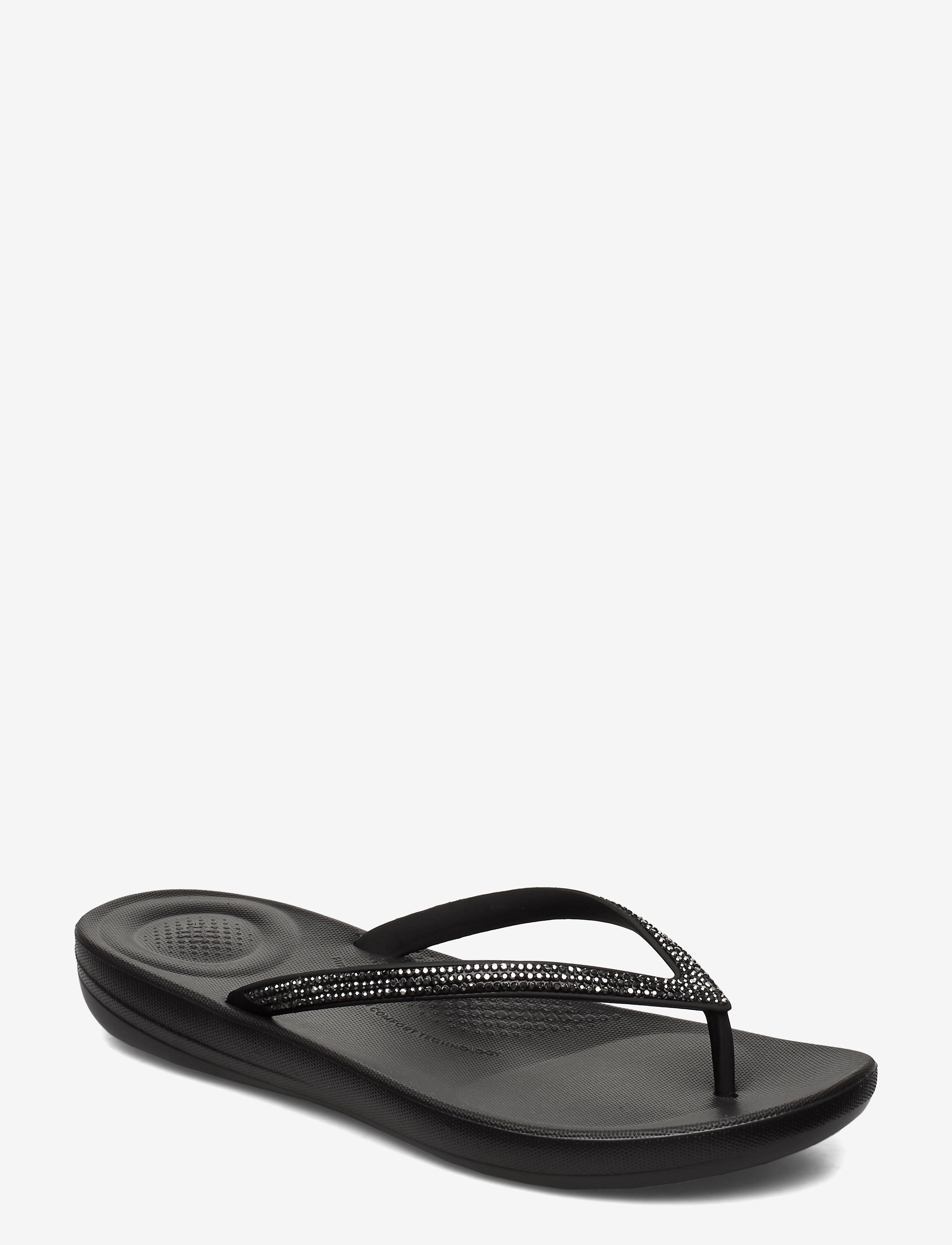 FITFLOP Iqushion Ergonomic Sparkle Flip-Flops Schwarz - 36 - Damen