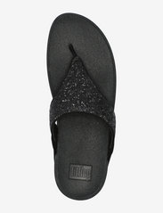 FitFlop - LULU GLITTER TOE-THONGS - platta sandaler - black glitter - 3