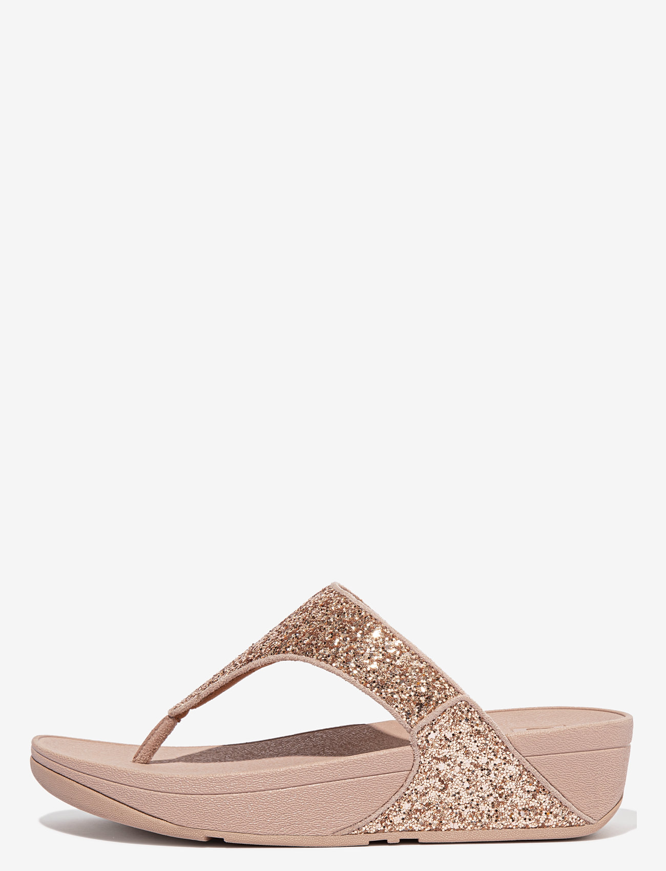 FitFlop - LULU GLITTER TOE-THONGS - platta sandaler - rose gold - 1