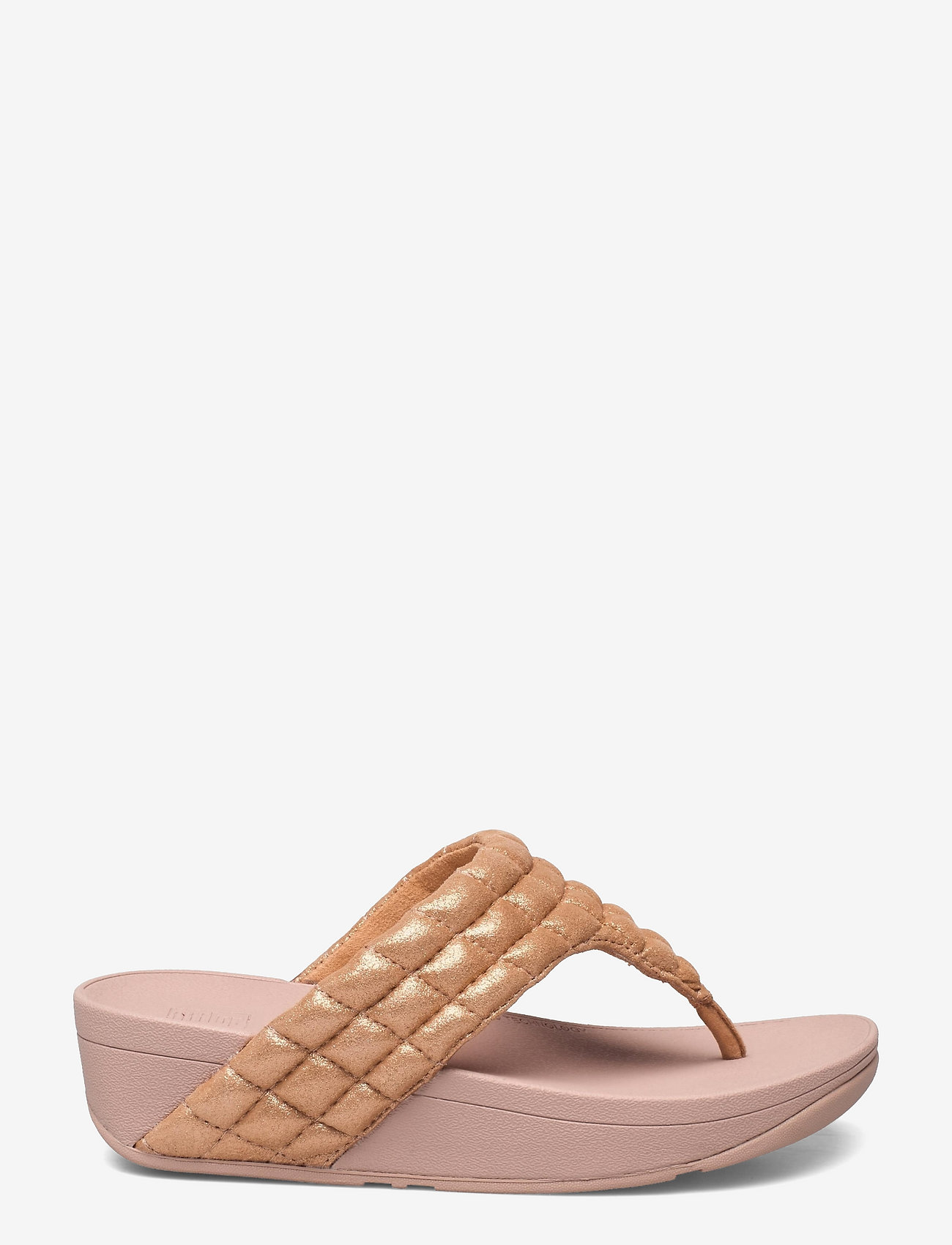 FitFlop - LULU PADDED SHIMMY SUEDE  TOE-THONGS - rose gold - 1