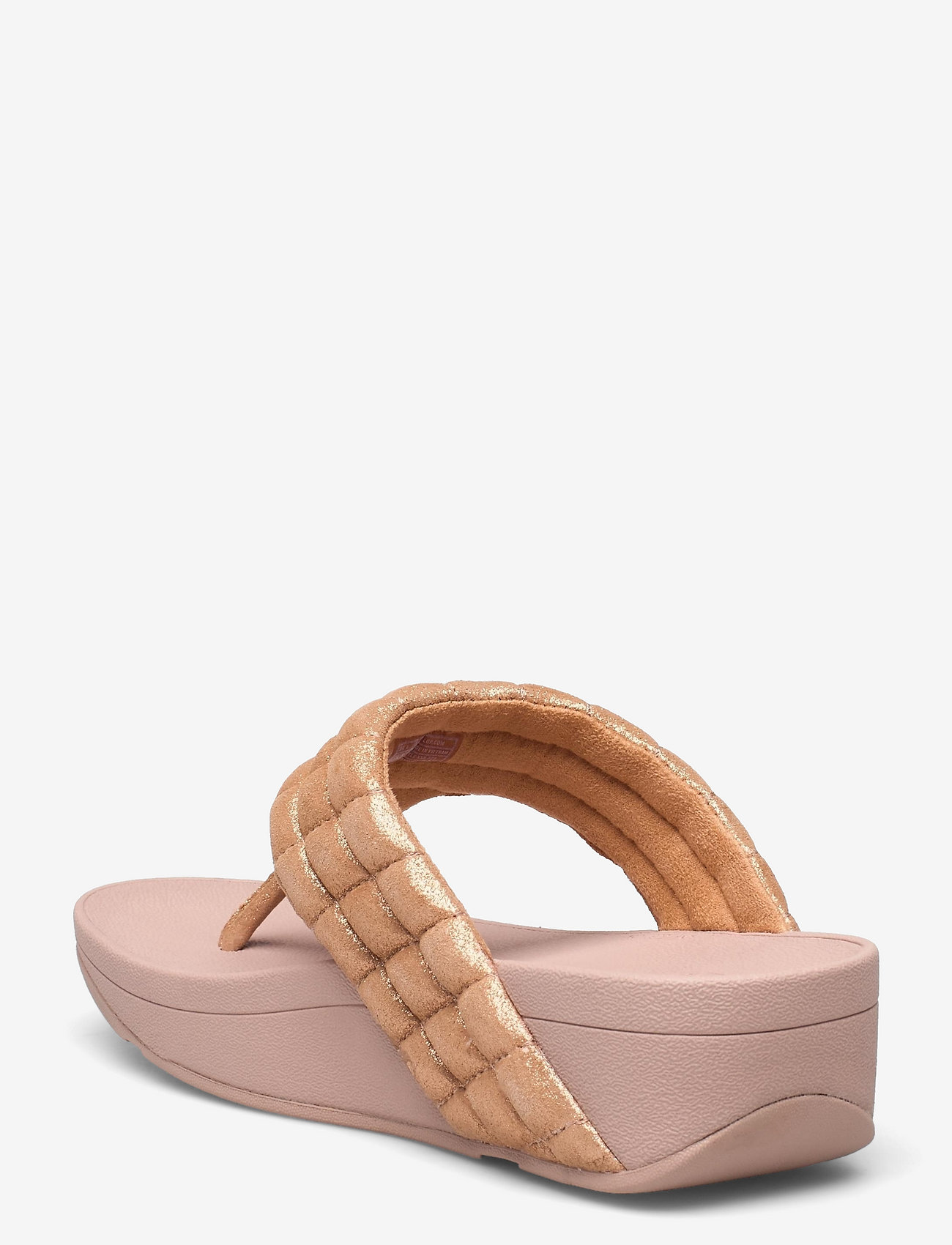 FitFlop - LULU PADDED SHIMMY SUEDE  TOE-THONGS - rose gold - 2