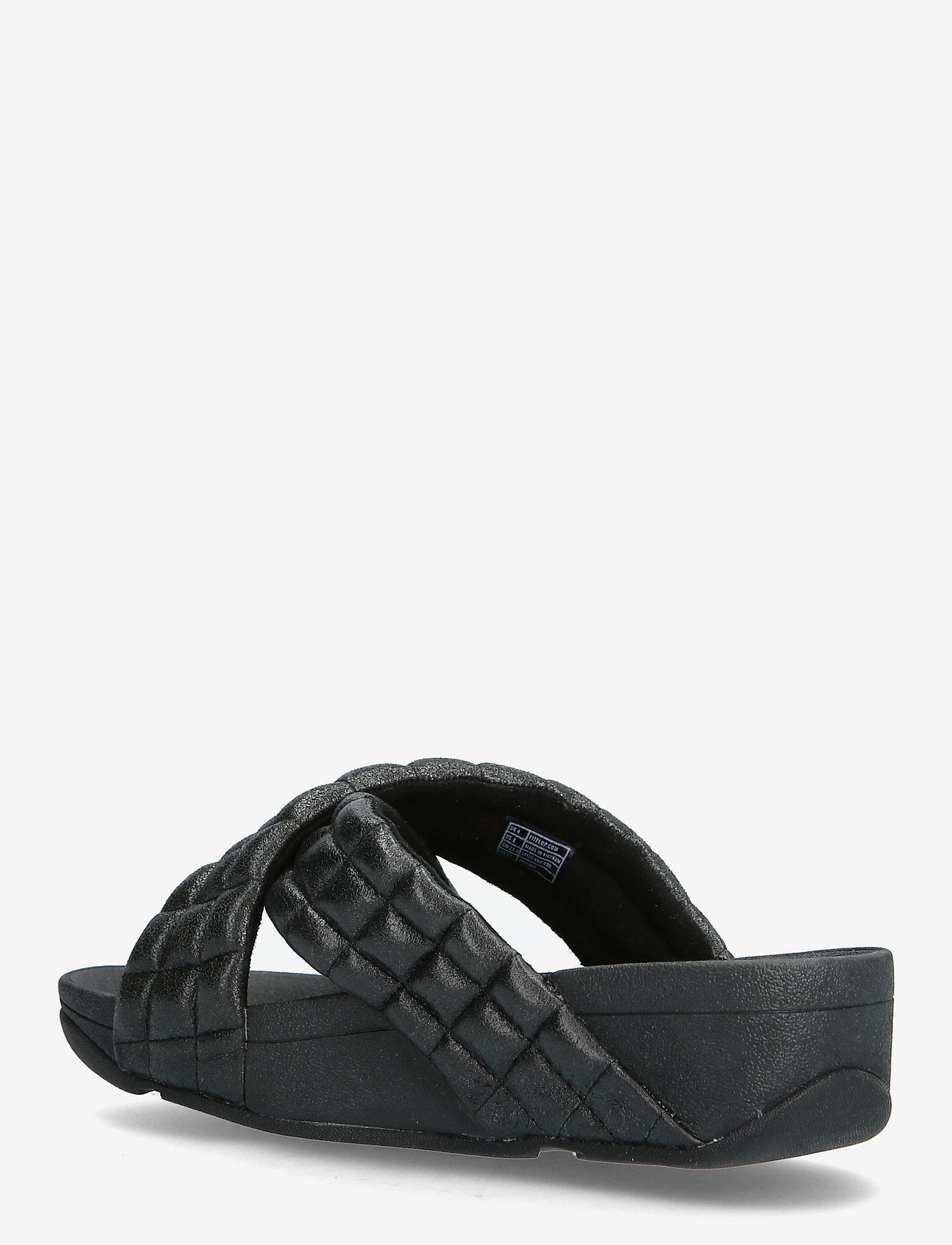 FitFlop - LULU PADDED SHIMMY SUEDE SLIDES - all black - 2