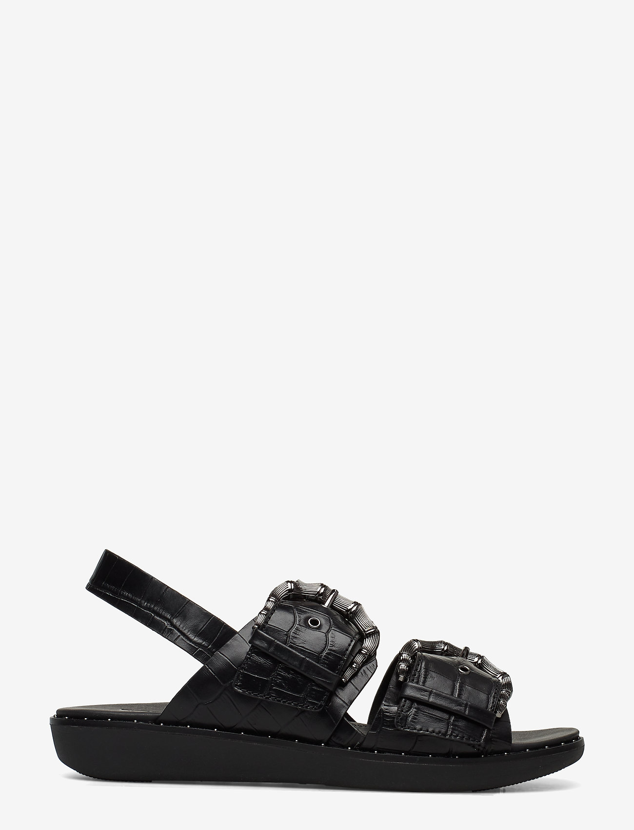 FitFlop - KAIA CROC PRINT BACK-STRAP SANDALS - black - 1