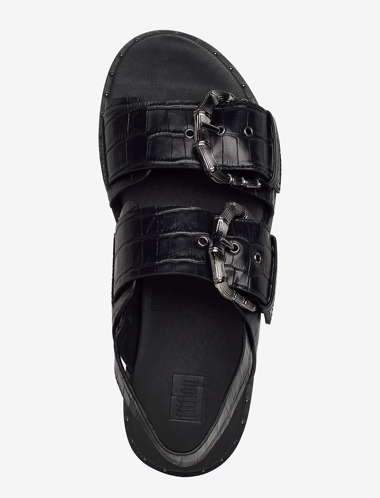 FitFlop - KAIA CROC PRINT BACK-STRAP SANDALS - black - 3