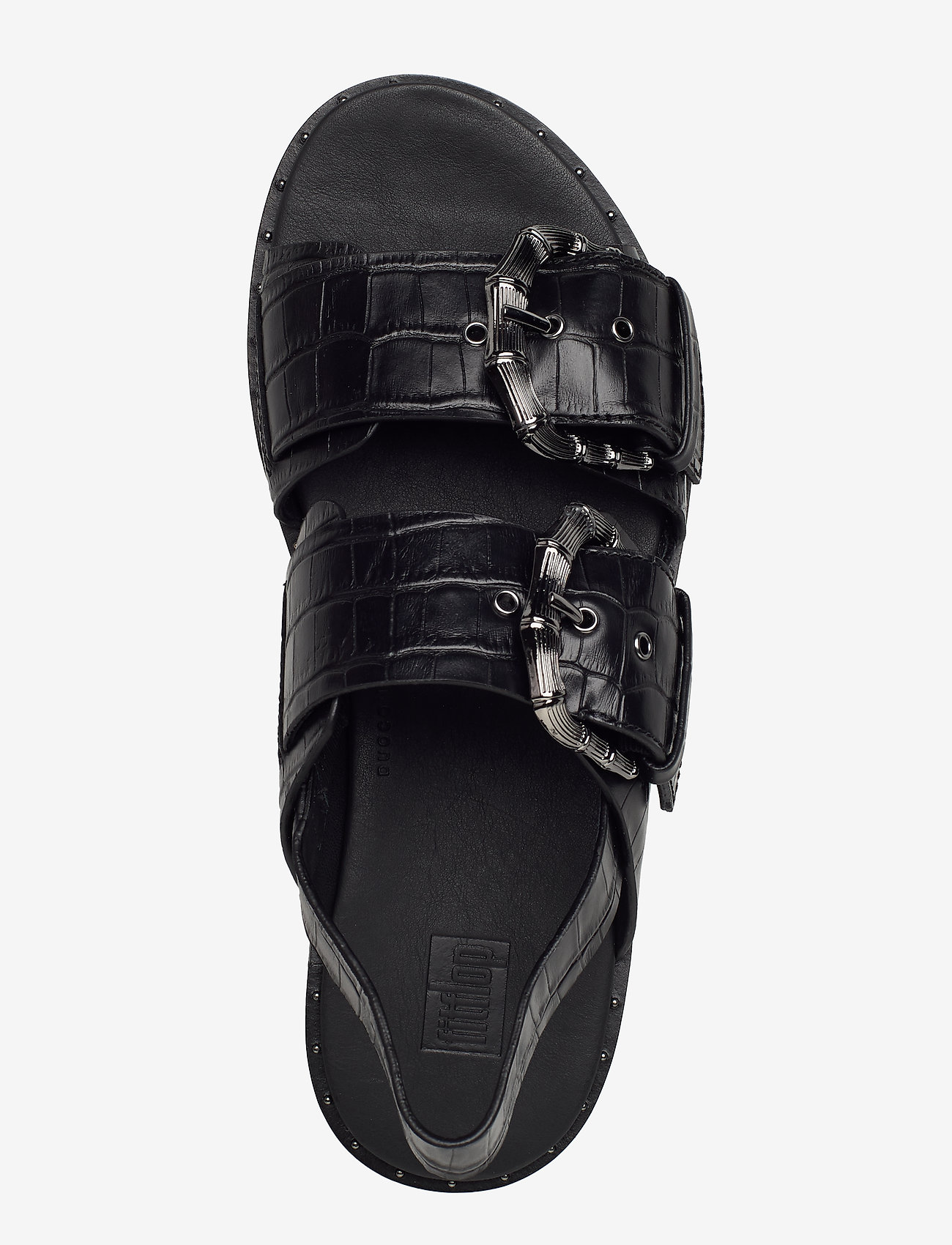 FitFlop - KAIA CROC PRINT BACK-STRAP SANDALS - black - 5