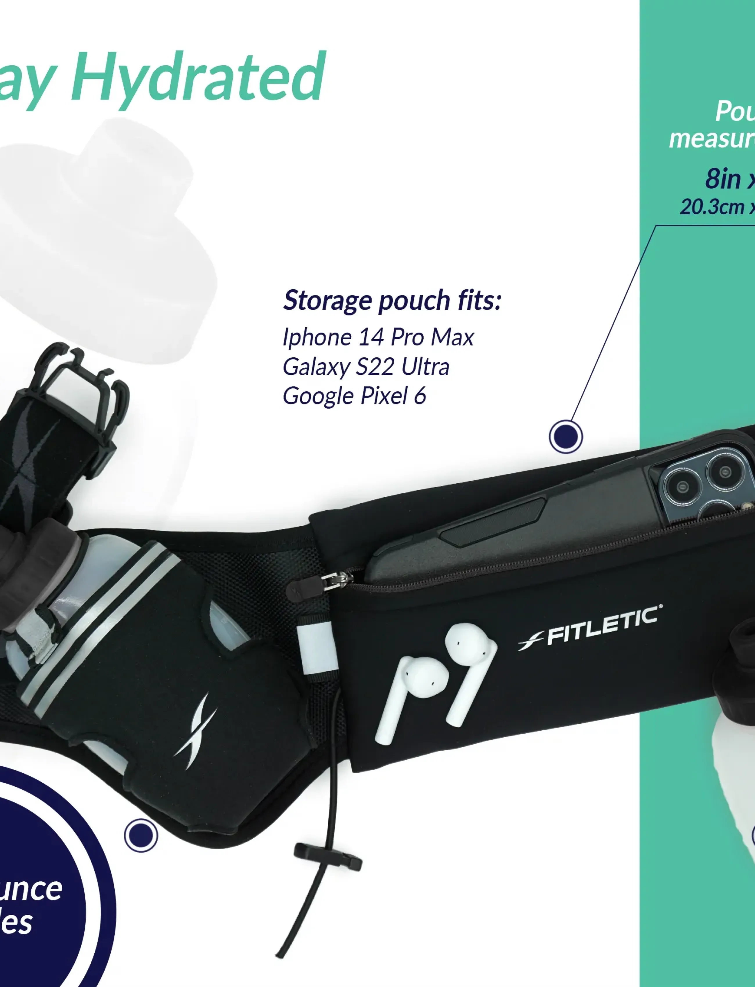 Fitletic - Hydra S/M - löputrustning - black - 5