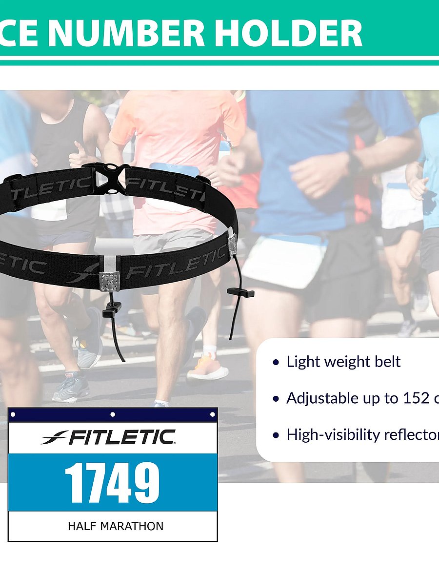 Fitletic - Race Number Belt - black/grey - 0