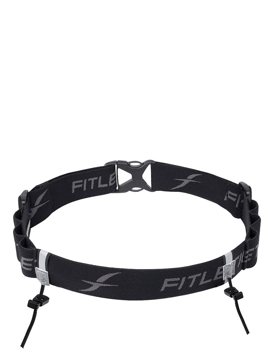 Fitletic - Race Number Belt with Gels - löputrustning - black/grey - 0