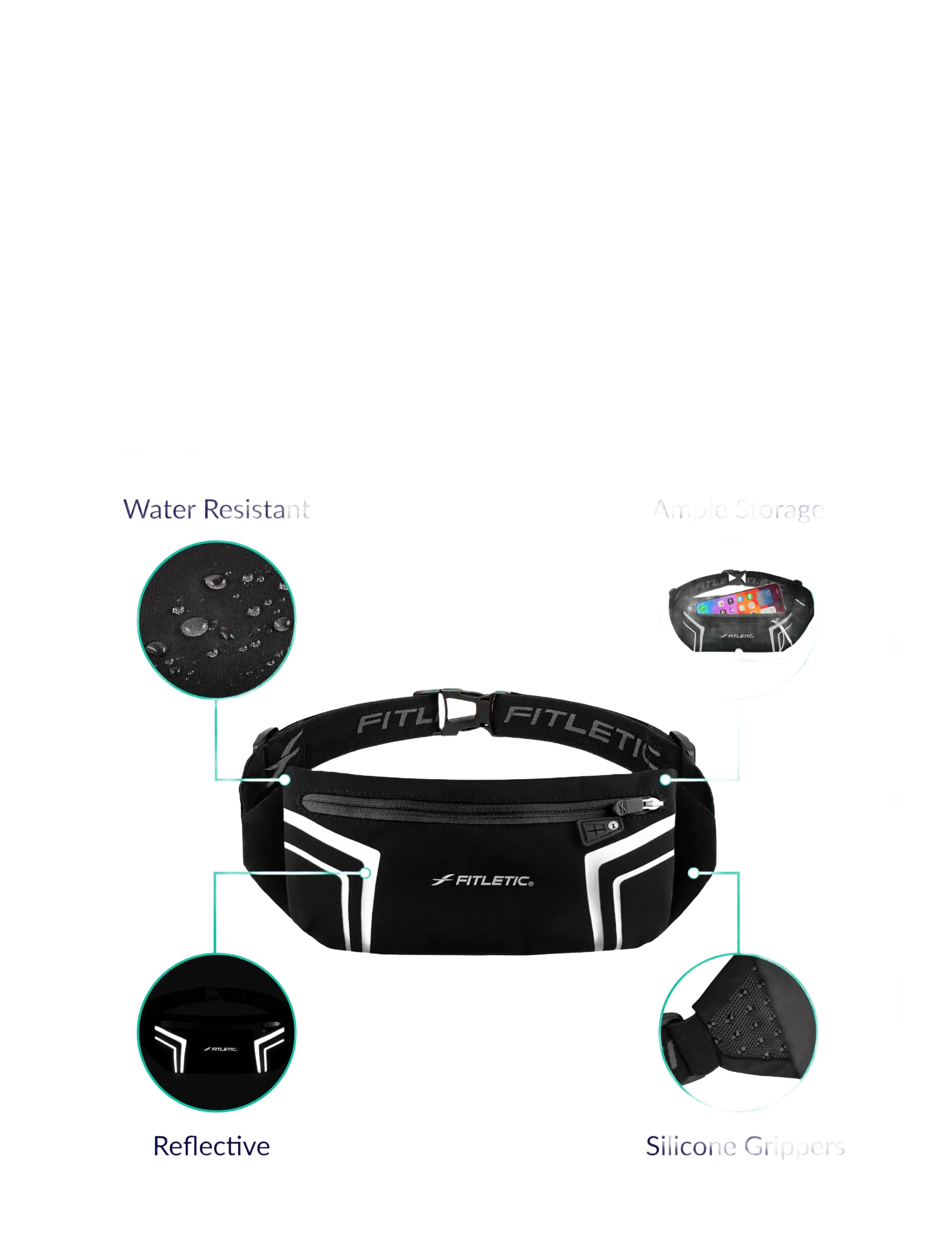 Fitletic - Blitz - bėgimo įranga - reflective black - 2