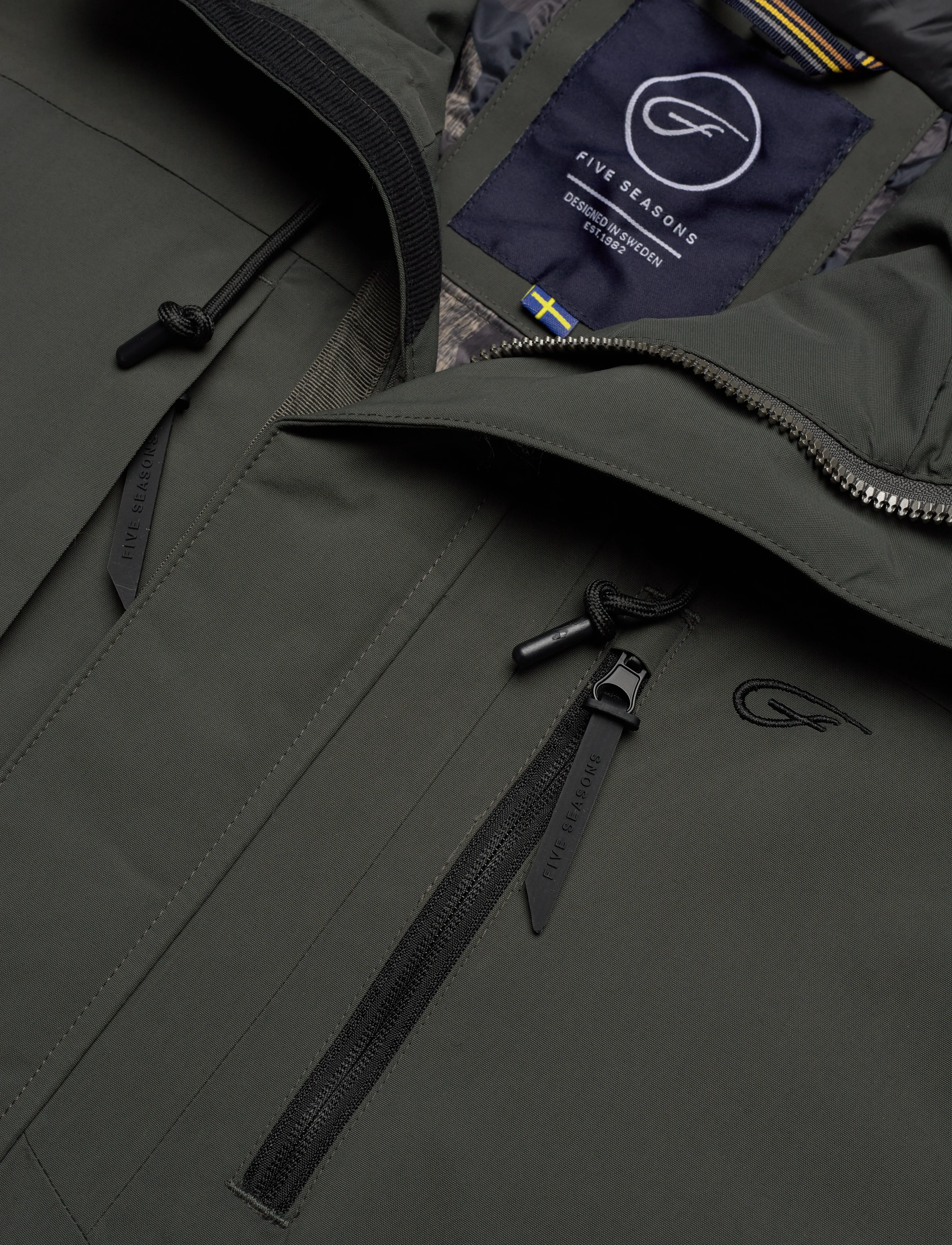 Five Seasons - TRENT JKT M - friluftsjackor - green forest - 2