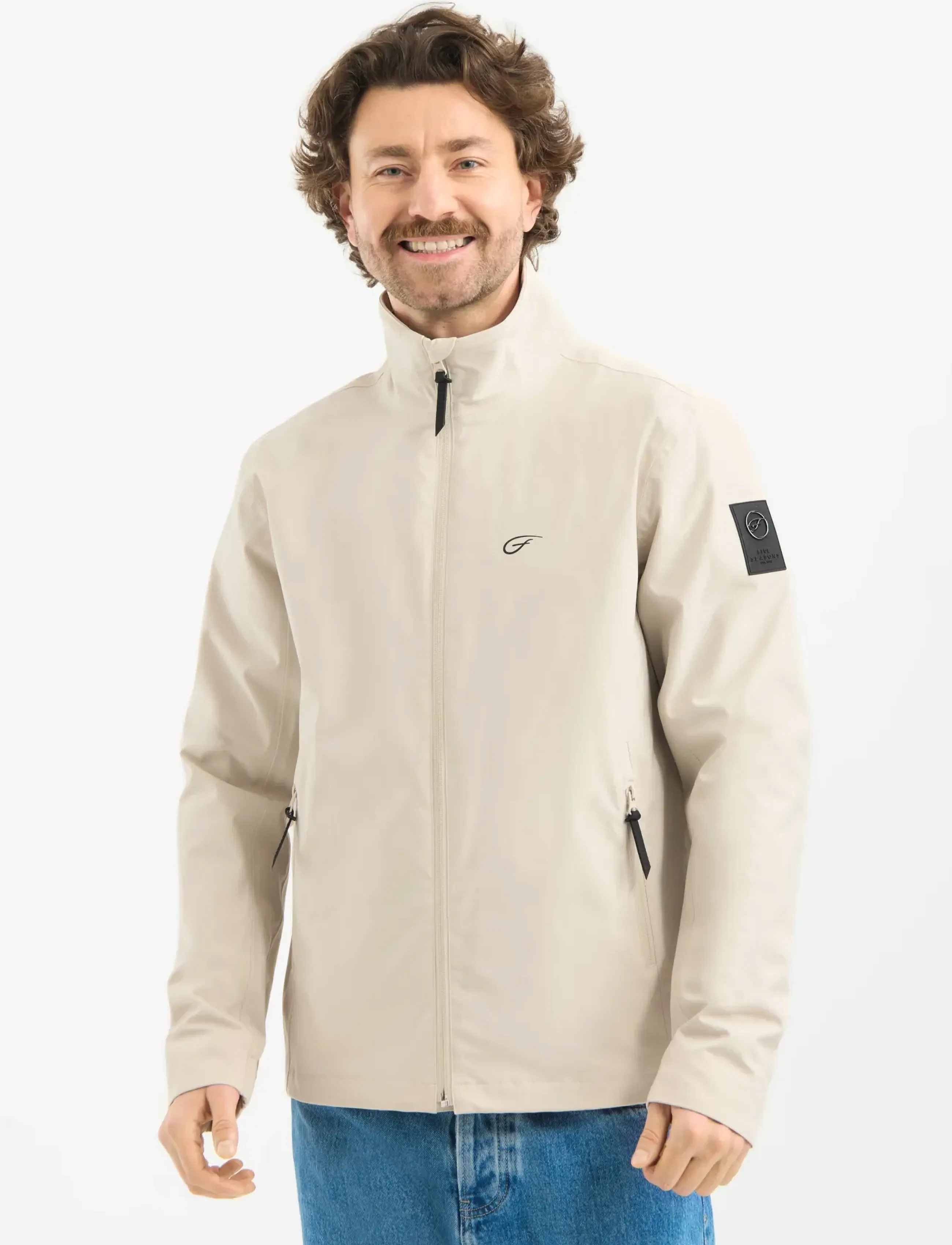 Five Seasons Mateo Jkt M, Mænd, Letvægtsjakke, Beige, Str: XXL