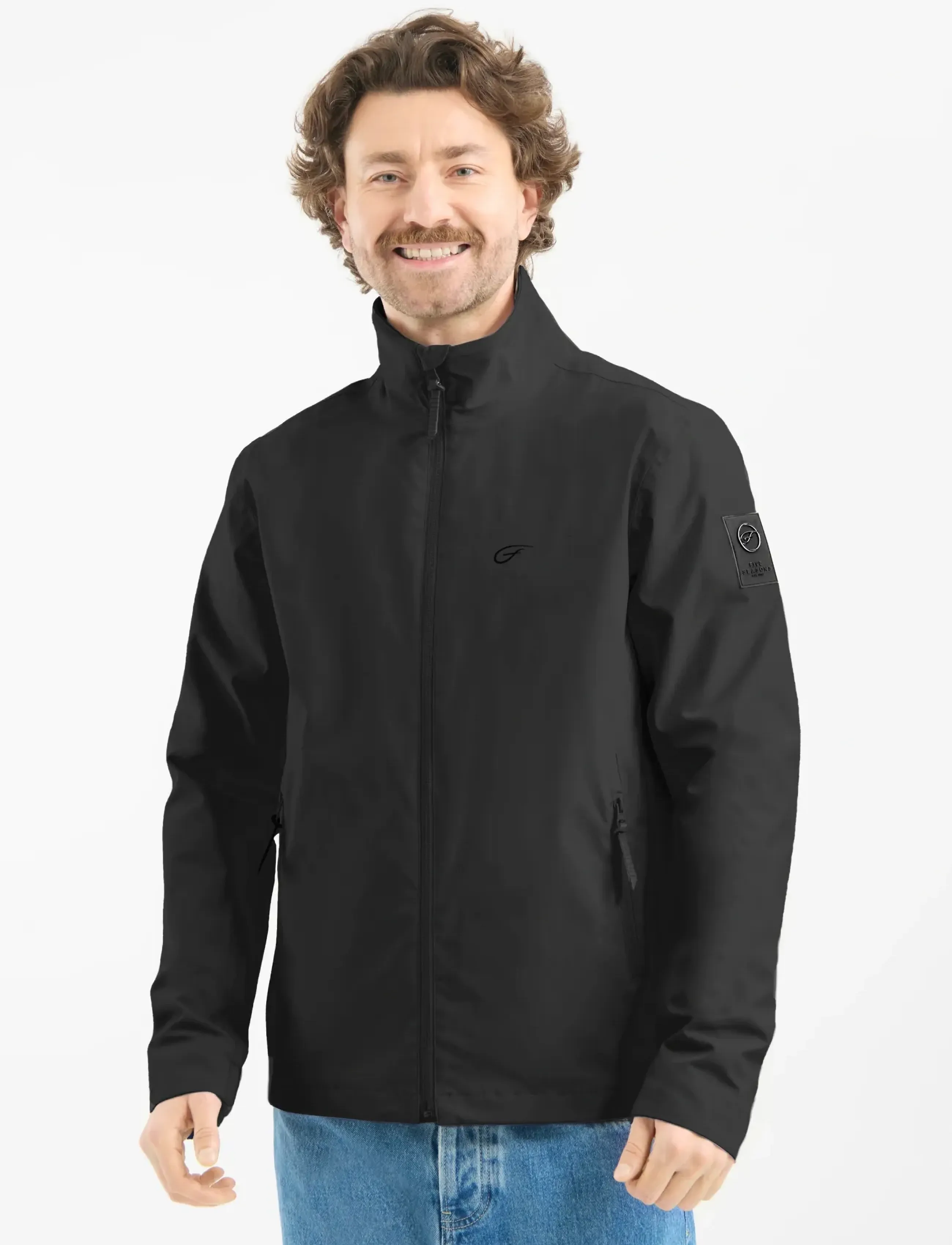 Five Seasons Mateo Jkt M, Mænd, Vindjakke, Sort, Str: XL