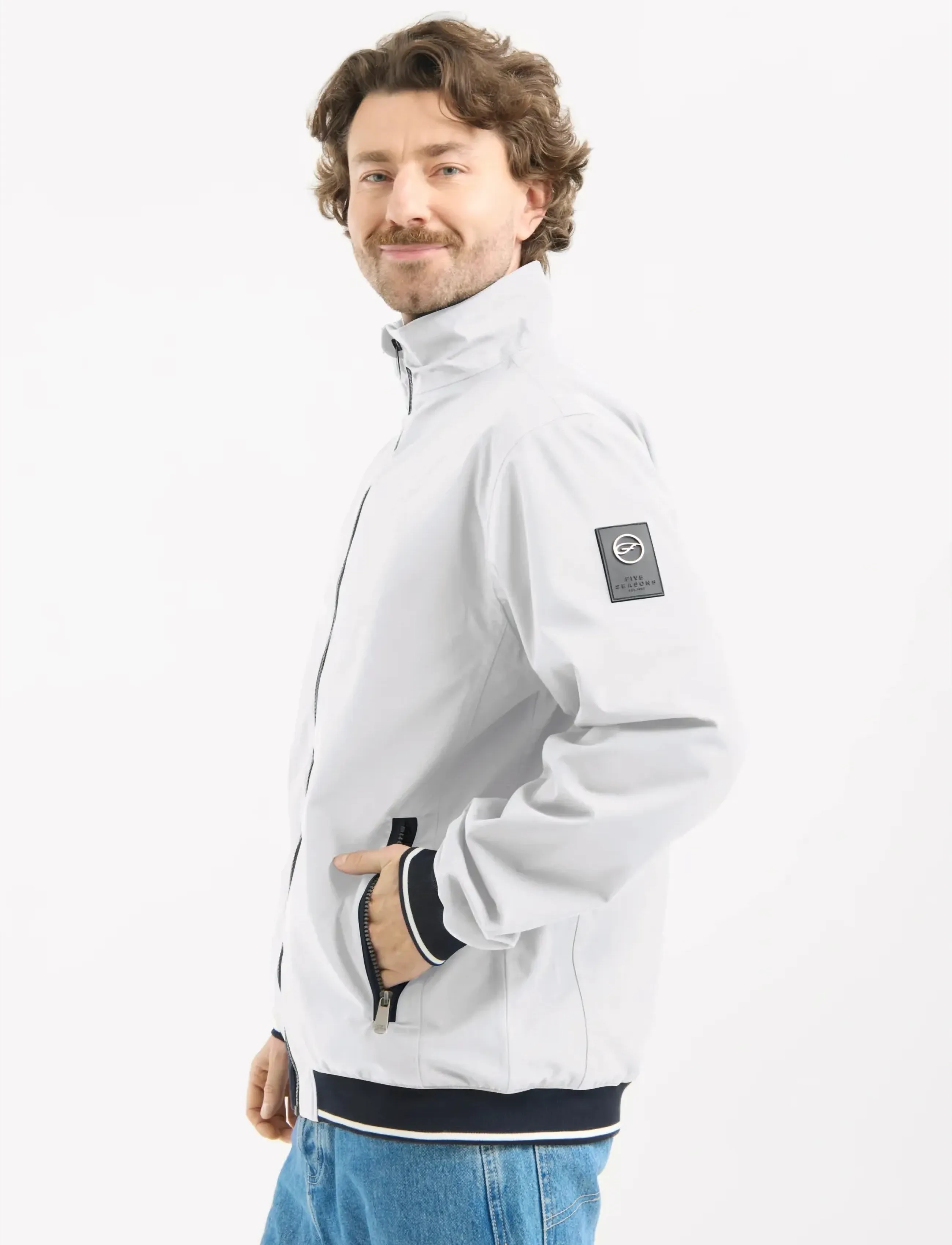 Five Seasons Rasmus Jkt M, XL, White, Jakker > Lette Jakker, Herre