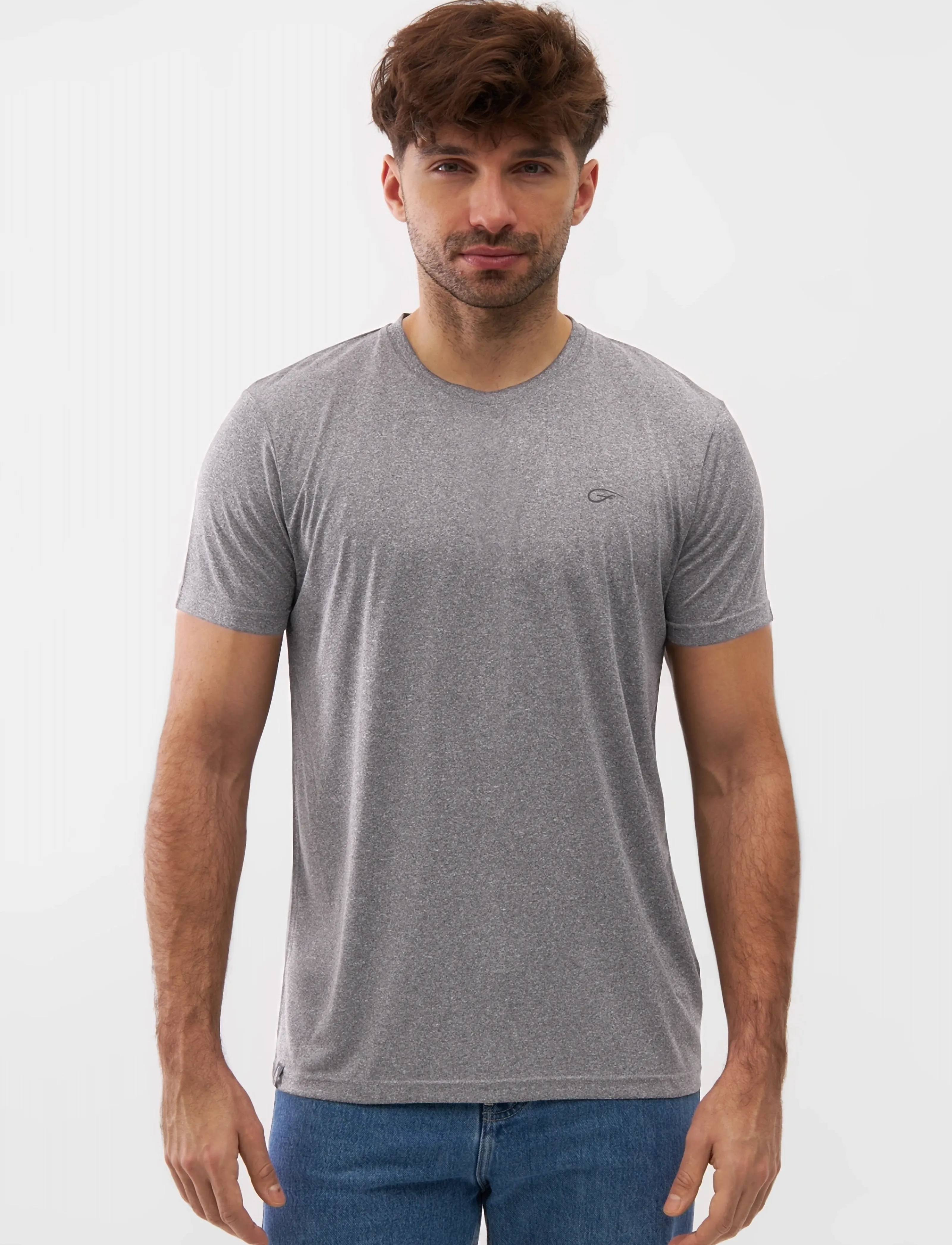 Five Seasons BASIC TOP M - Vis alt - GRAPHITE MELANGE / grey
