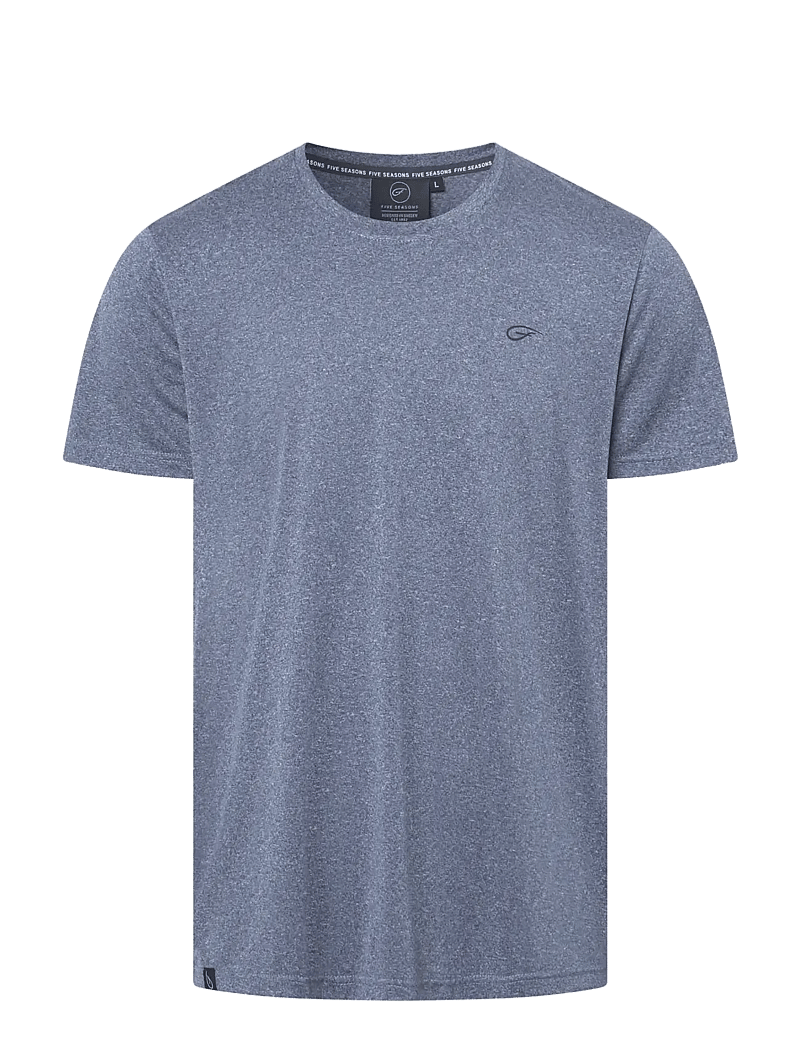 Five Seasons - BASIC TOP M - t-shirts - mood indigo melange - 1