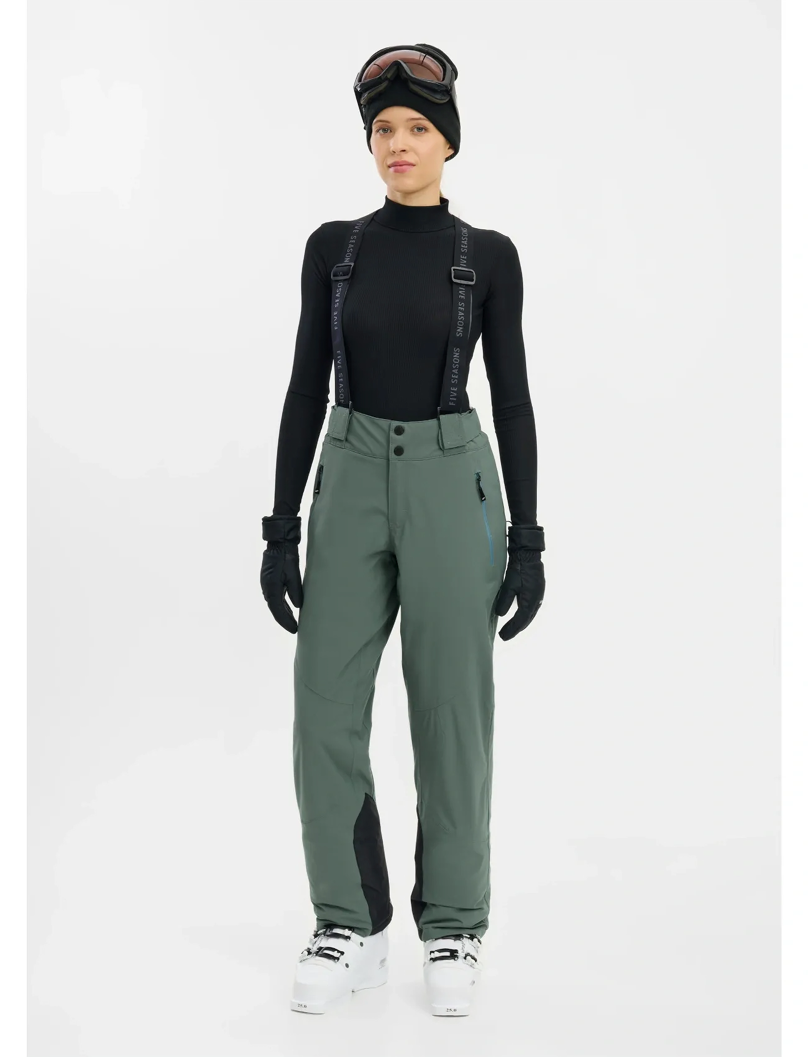 Five Seasons PALEY PNT W - Suusapüksid - SILVER PINE / green