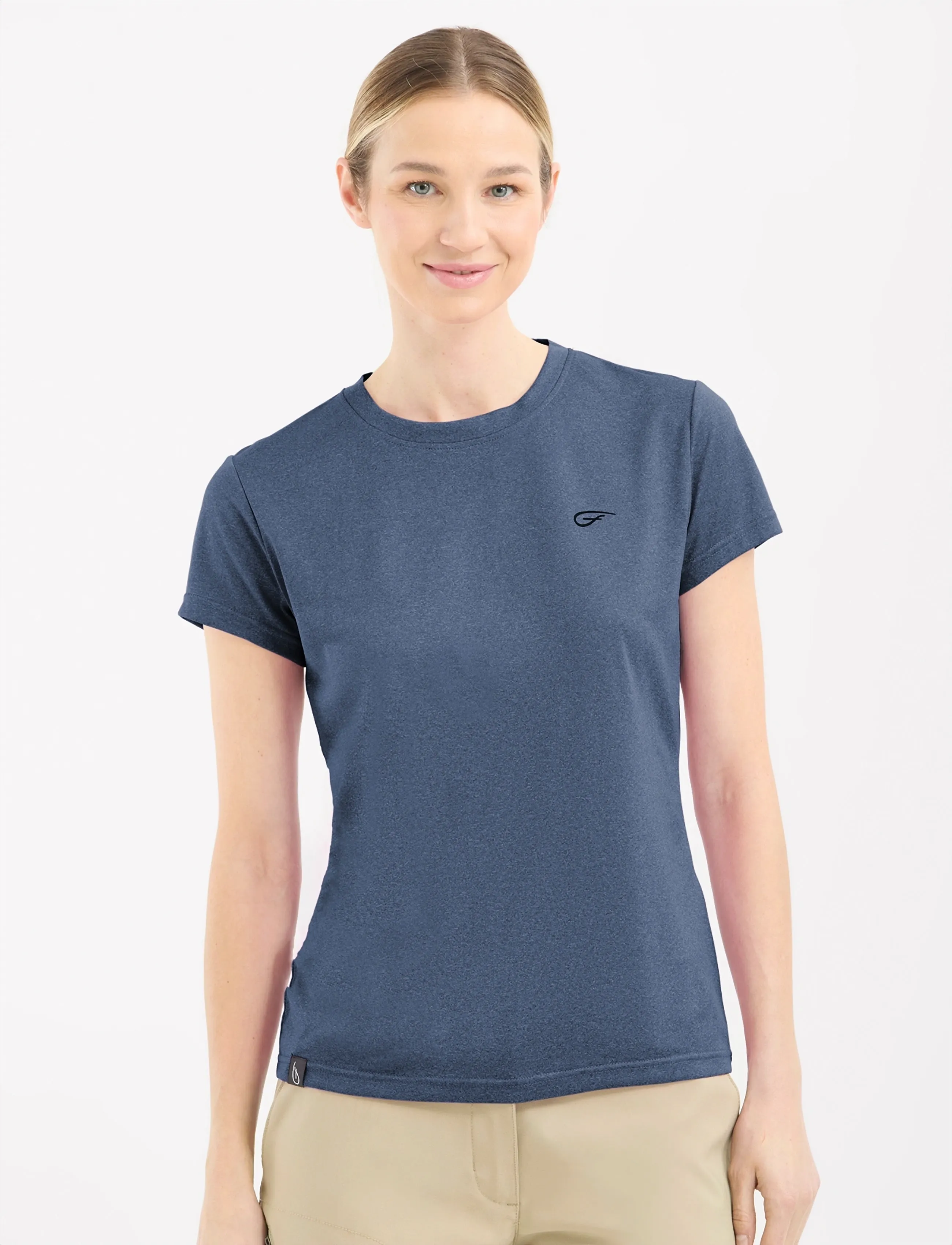 Five Seasons Basic Top W, Kvinder, Kortærmet T-Shirt, Blå, Str: 42
