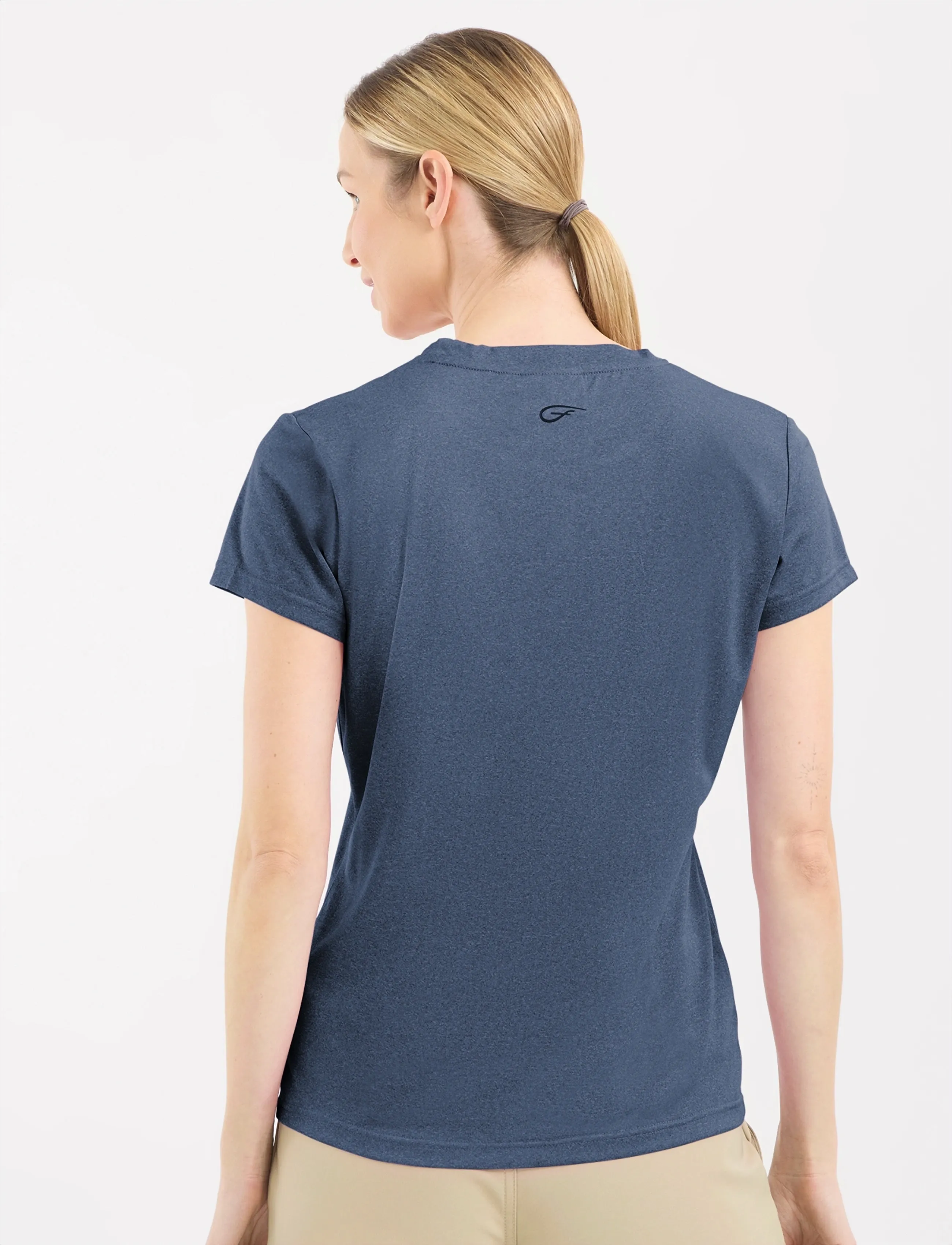 Five Seasons - BASIC TOP W - t-skjorter - mood indigo melange - 4