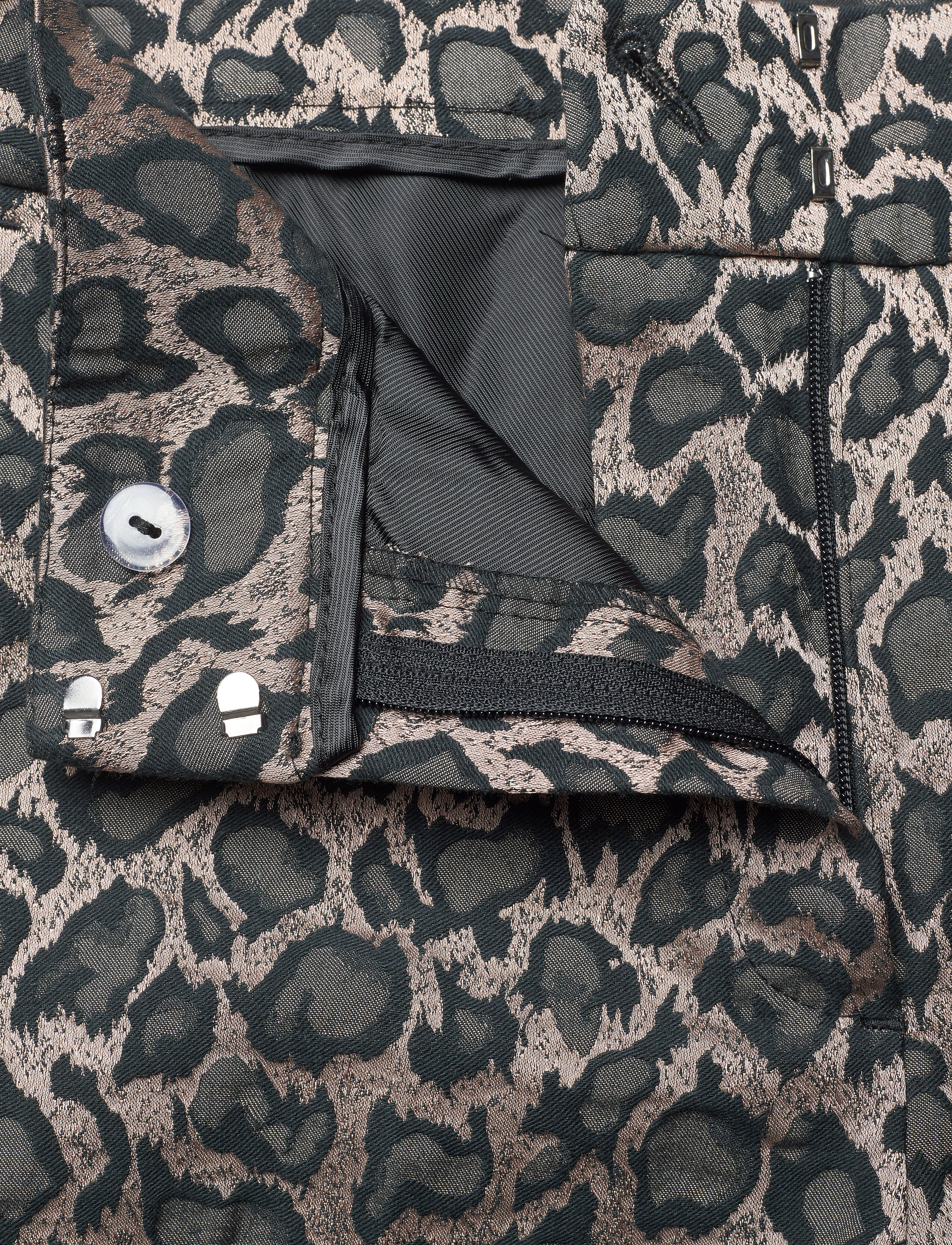 FIVEUNITS - Clara 604 Crop - raka byxor - leo black laci - 3