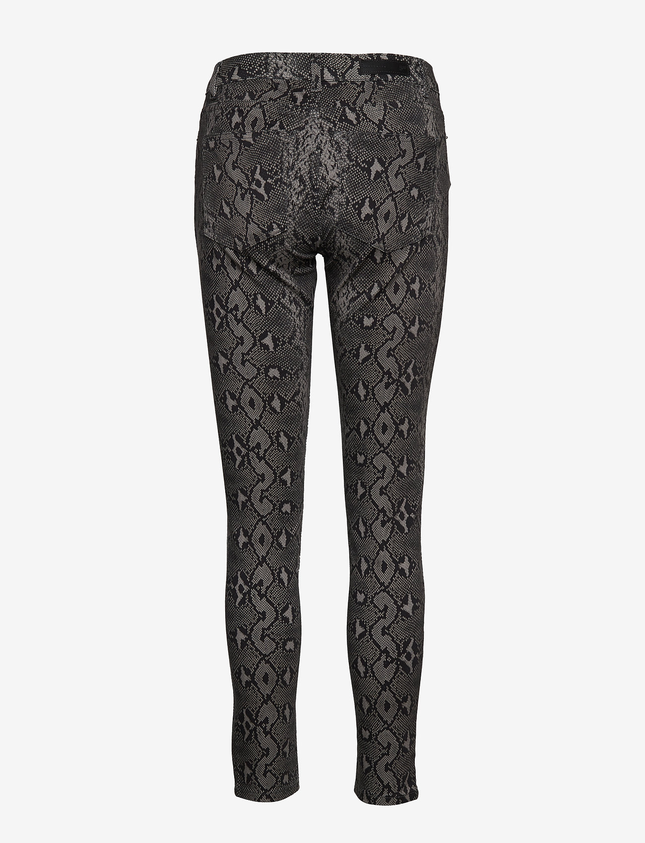 FIVEUNITS - Kate 606 Dark Grey Snake - stuprörsbyxor - dark grey snake - 1