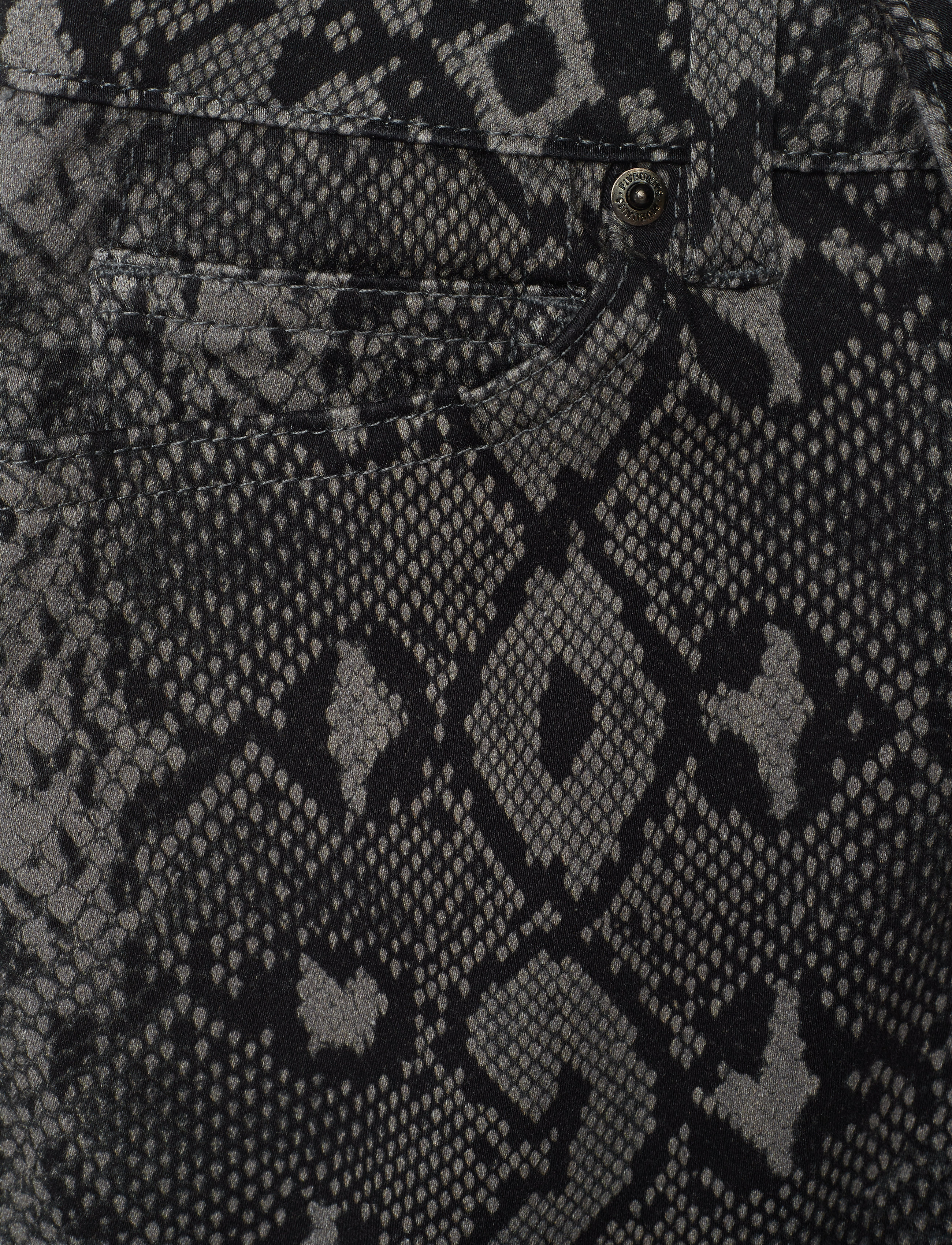 FIVEUNITS - Kate 606 Dark Grey Snake - bukser med smalle ben - dark grey snake - 2