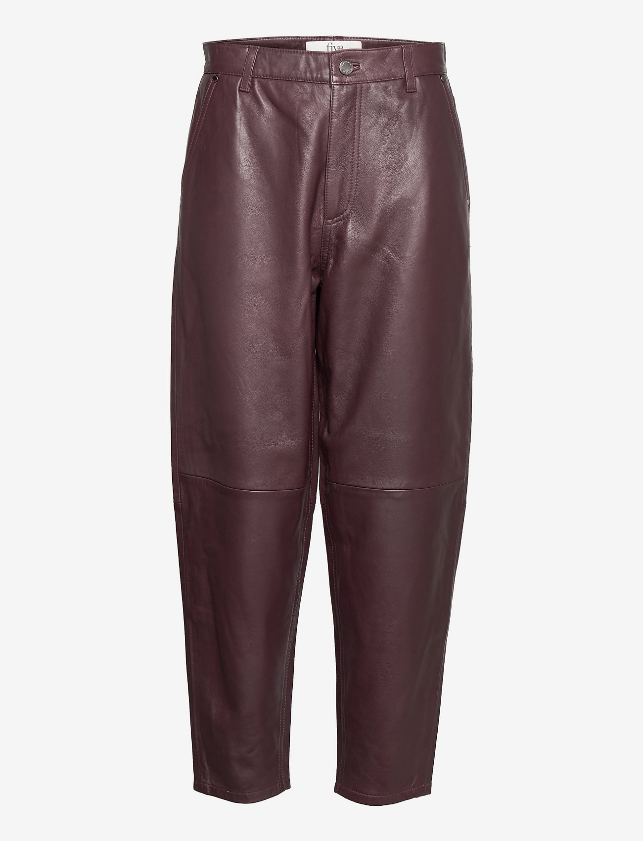 FIVEUNITS - Alba Dark Ruby Leather - festkläder till outletpriser - dark ruby leather - 0