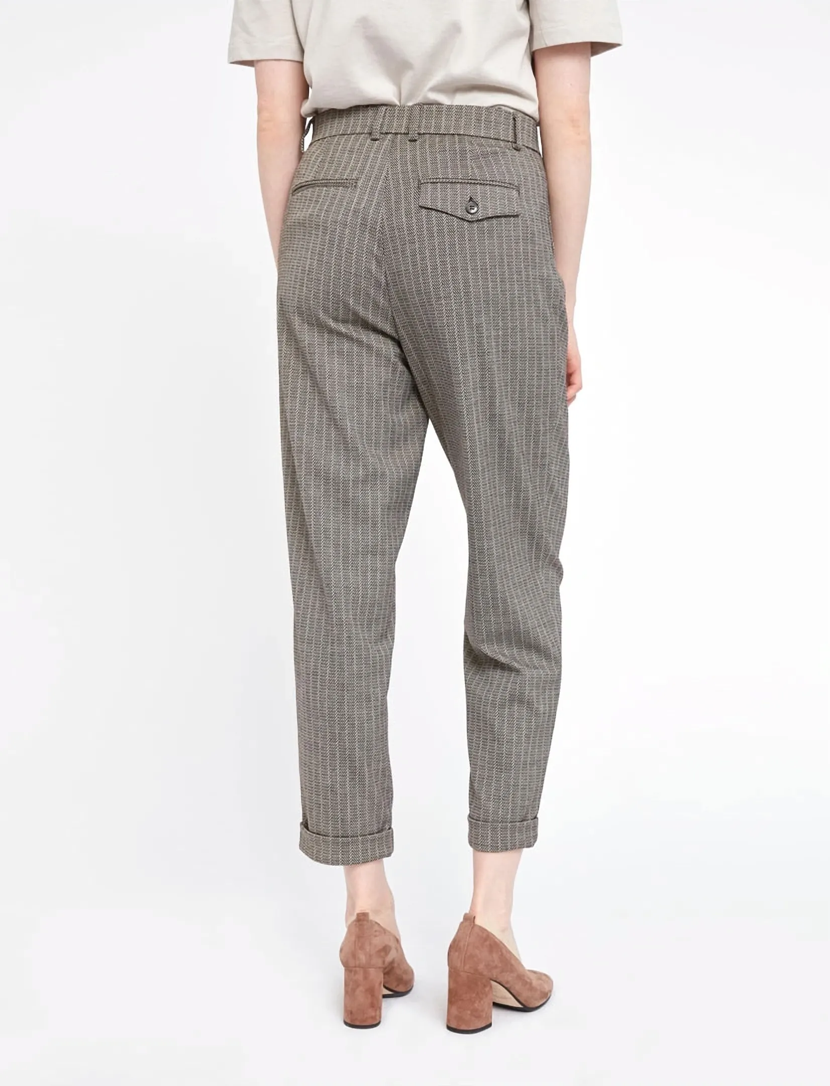 FIVEUNITS - Malou 754 Brown Sand Herringbone - brown sand herringbone - 3
